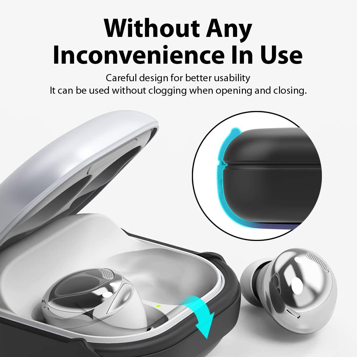 Araree Bean Galaxy Buds Live / Pro Lembut dan Sarung Silikon Kalis Kejutan Fleksibel