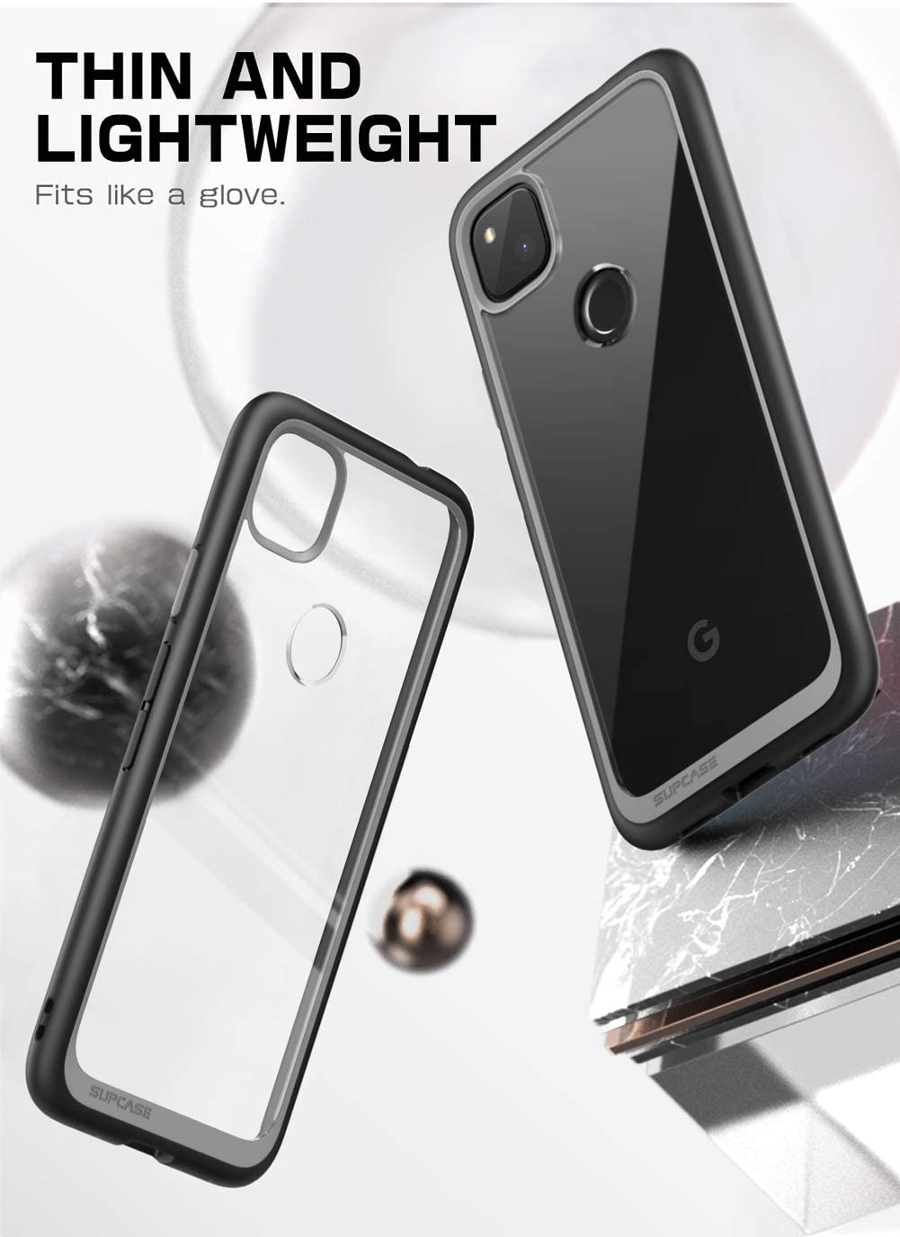 SUPCASE Unicorn Beetle Style Google Pixel 4A Premium Hibrid Sarung Perlindungan (Hitam)