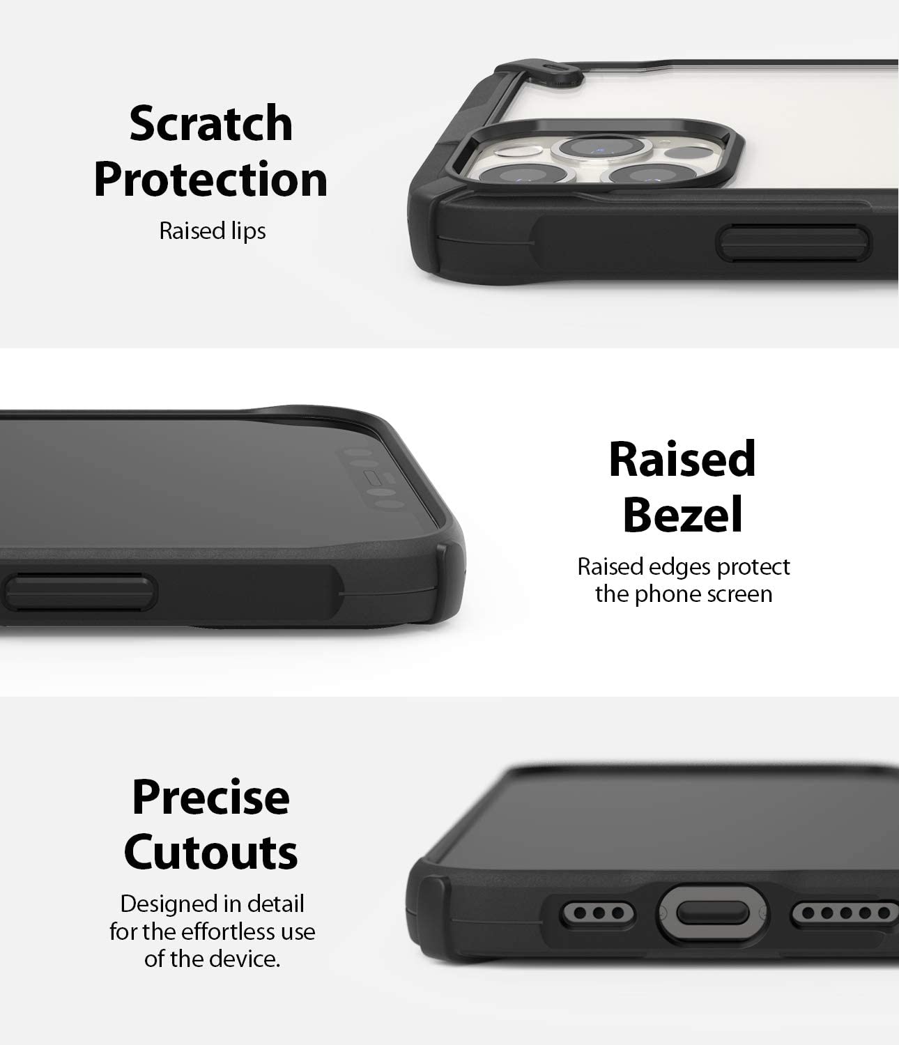 Ringke Fusion X iPhone 12 / Pro Max / Pro / Penutup Lasak Mini Sarung Bampar TPU Pelindung Gred Tentera