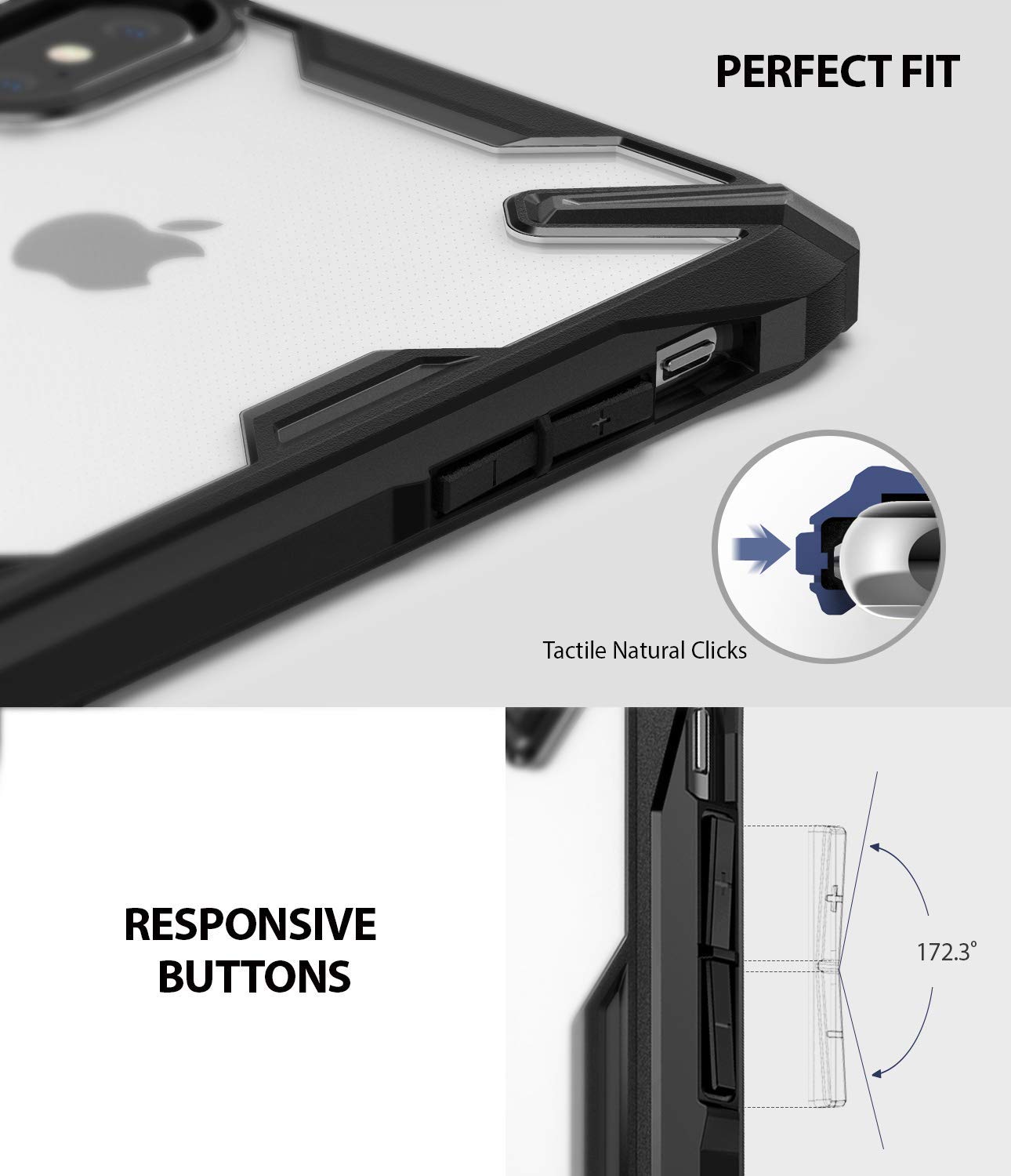 Ringke Fusion X iPhone XS / XS MAX / XR Sarung Perlindungan Calar Lutsinar