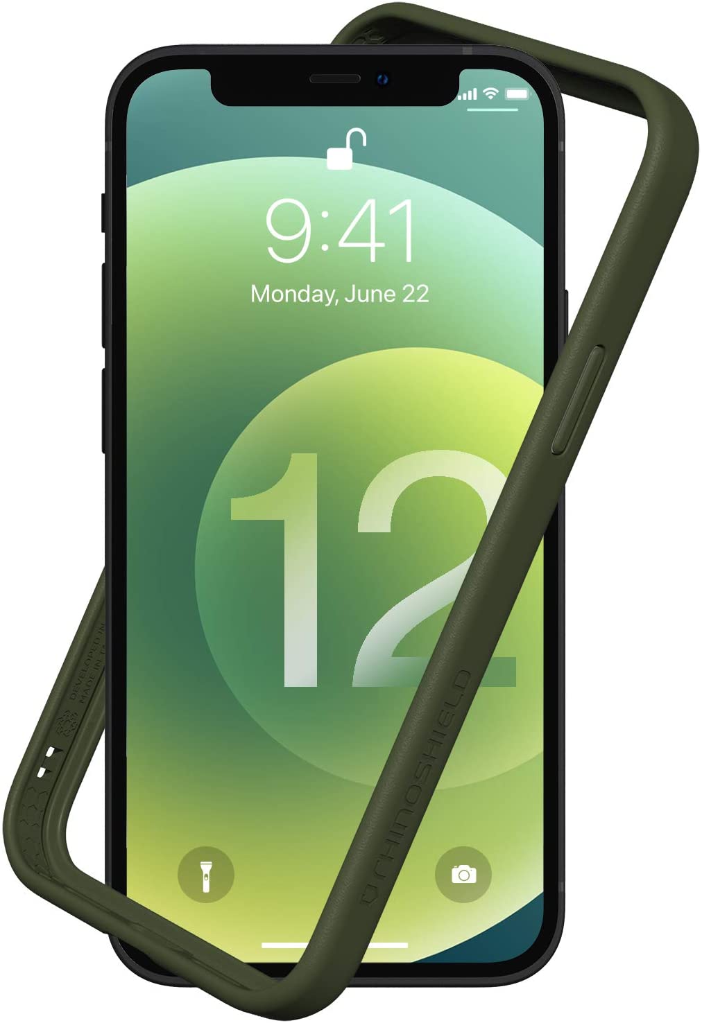RhinoShield CrashGuard NX iPhone 13 & 12 / Pro / Pro Max Penyerap Kejutan Rekaan Slim Penutup Pelindung 3.5M / 11 kaki Perlindungan Jatuh