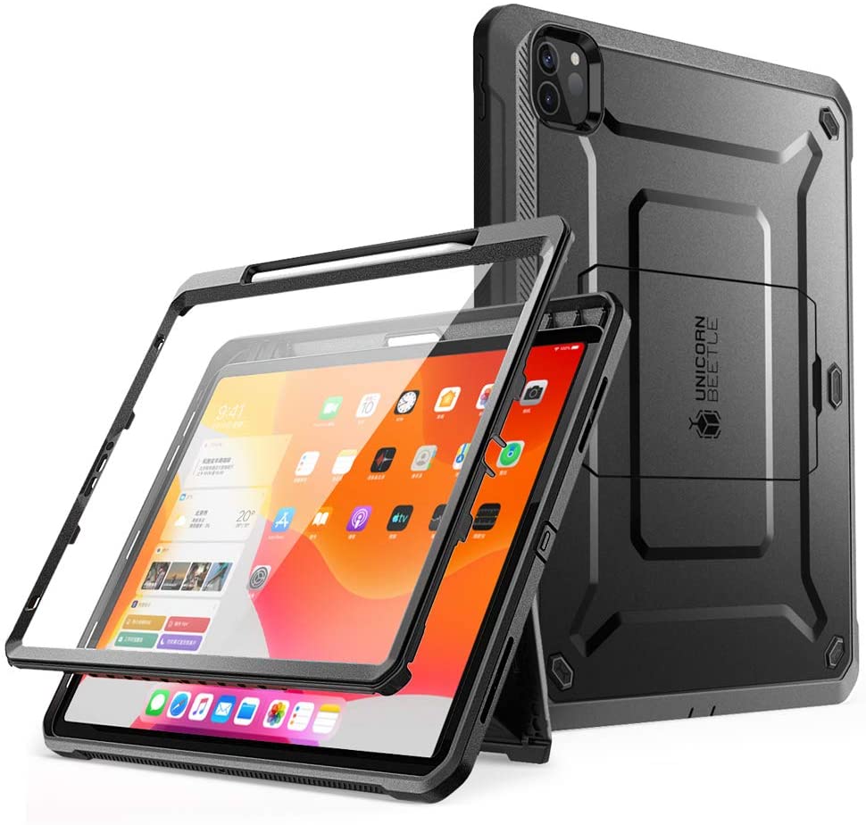 SUPCASE UB Pro iPad Pro 11 / 12.9 inci Menyokong Pengecasan Pensil Apple dengan Pelindung Skrin Terbina Dalam Sarung Pelindung Kickstand Lasak Seluruh Badan