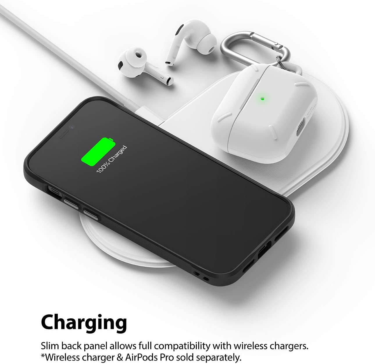 Ringke Onyx Design iPhone 12 / Pro / Pro Max TPU Tahan Kejutan Tahan Lama dengan Sarung Belakang Pencetakan Skrin Sutera UV