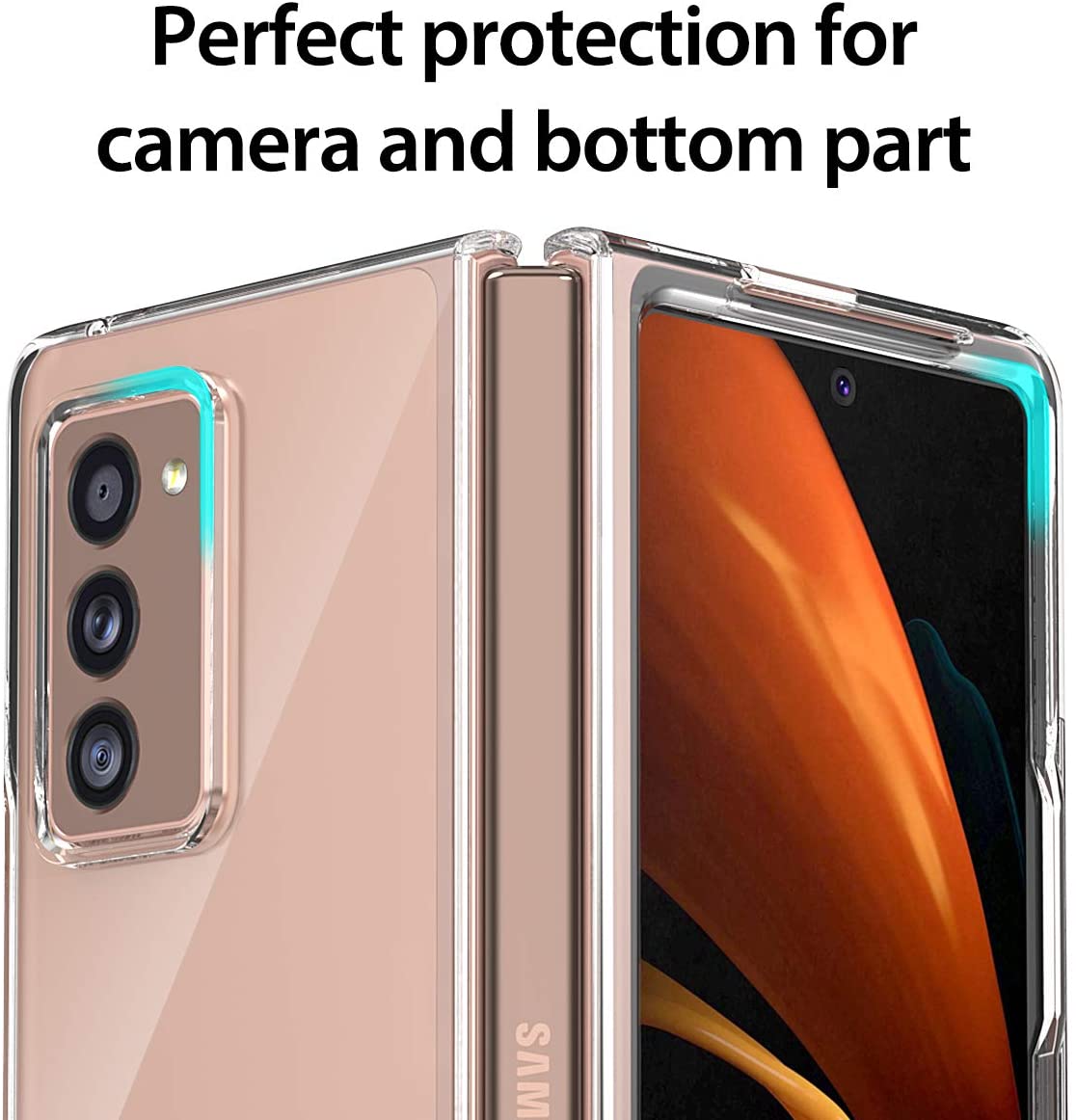 Araree Nukin Galaxy Z Fold 2 Sarung Polikarbonat Keras Lutsinar (Jelas)