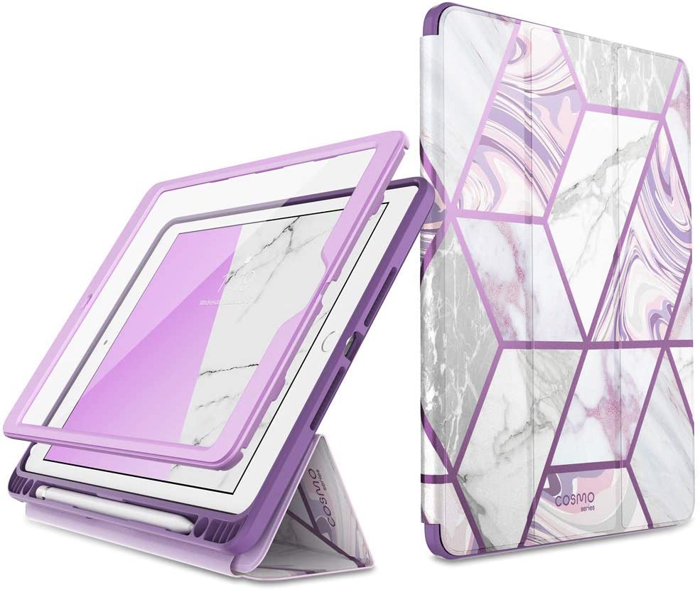 i-Blason Cosmo iPad 10.2 inci Gen ke-8/7, Lipat Tiga Badan Penuh, Pelindung Skrin & Pemegang Pensel Terbina dalam