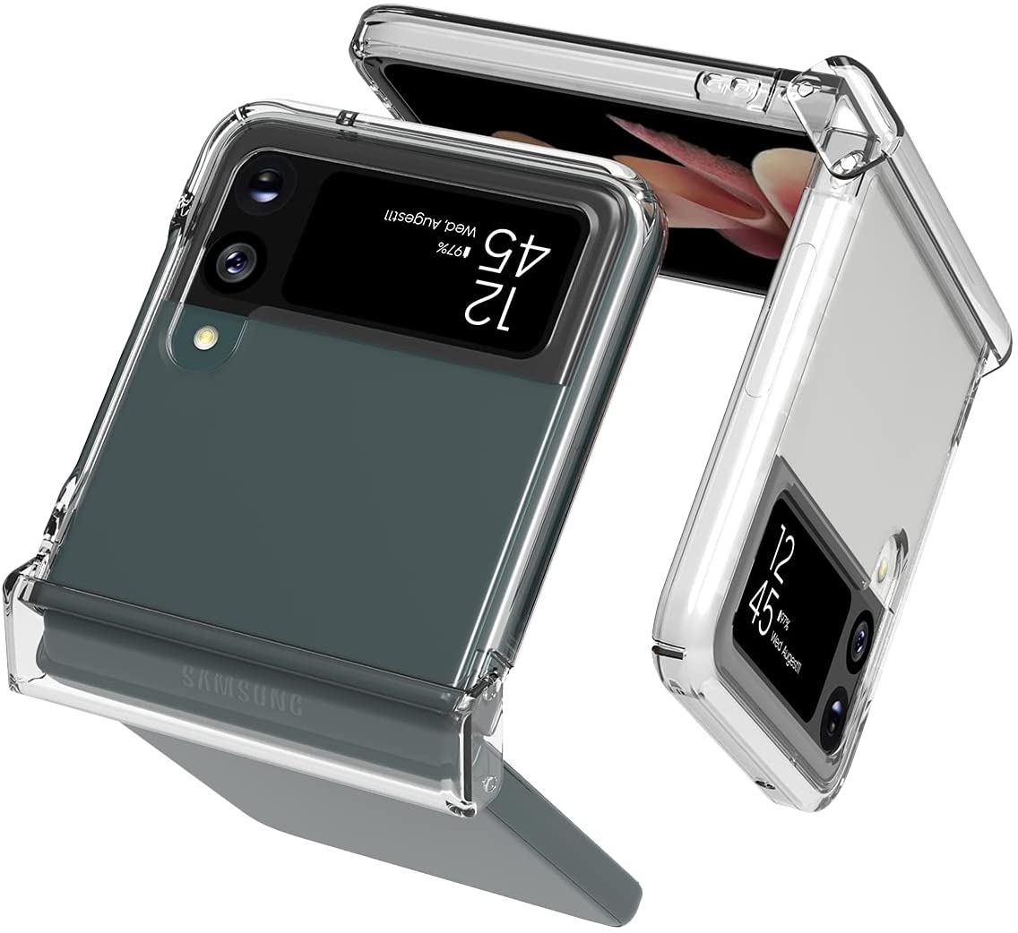 Araree NUKIN 360 Samsung Galaxy Z Flip 3 5G(2021) Crystal Clear Sarung Lutsinar Keras Polikarbonat Ringan - Jelas