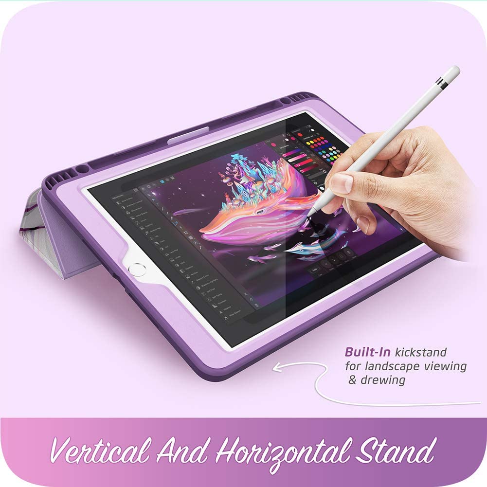 i-Blason Cosmo iPad 10.2 inci Gen ke-8/7, Lipat Tiga Badan Penuh, Pelindung Skrin & Pemegang Pensel Terbina dalam