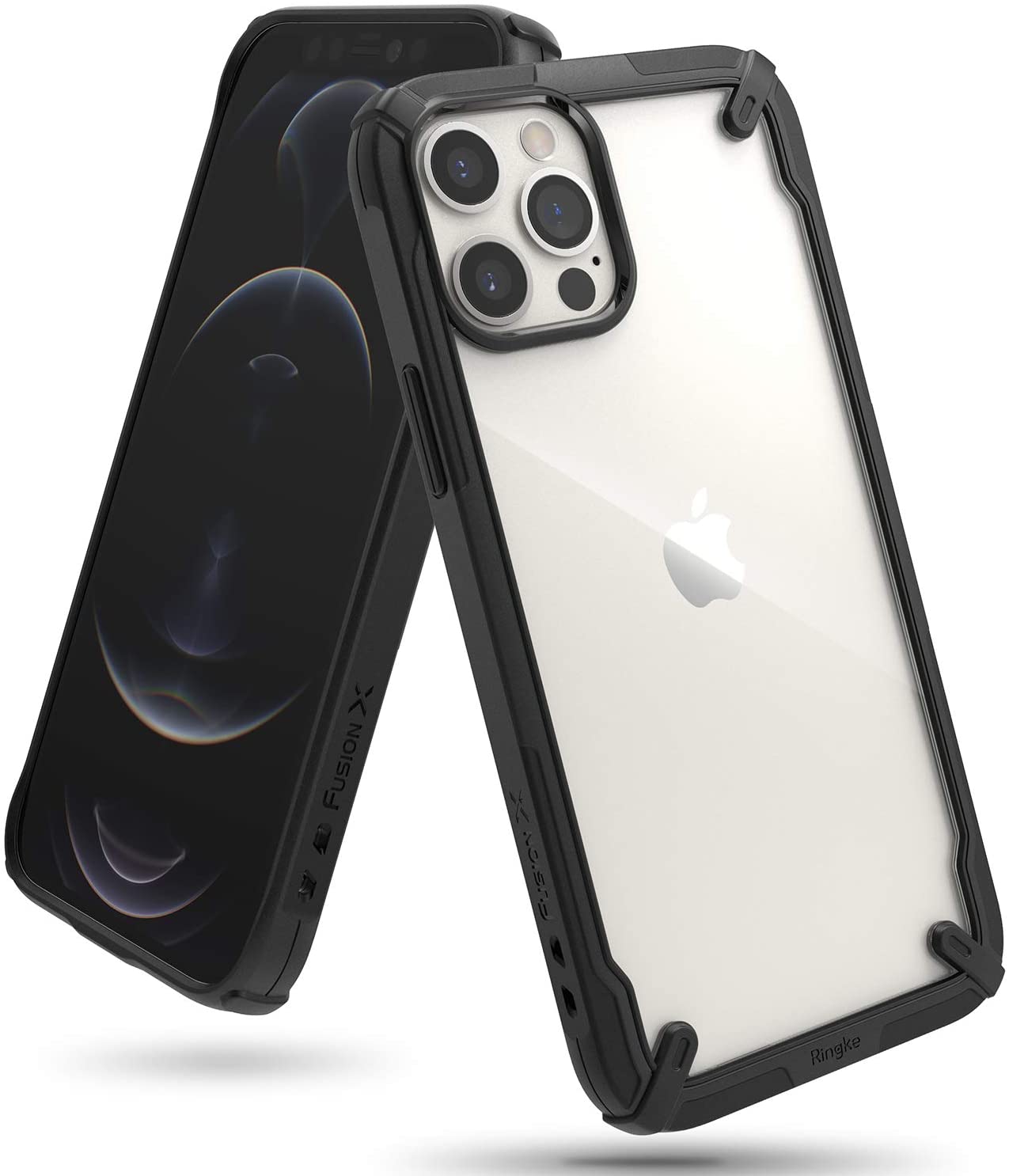 Ringke Fusion X iPhone 12 / Pro Max / Pro / Penutup Lasak Mini Sarung Bampar TPU Pelindung Gred Tentera