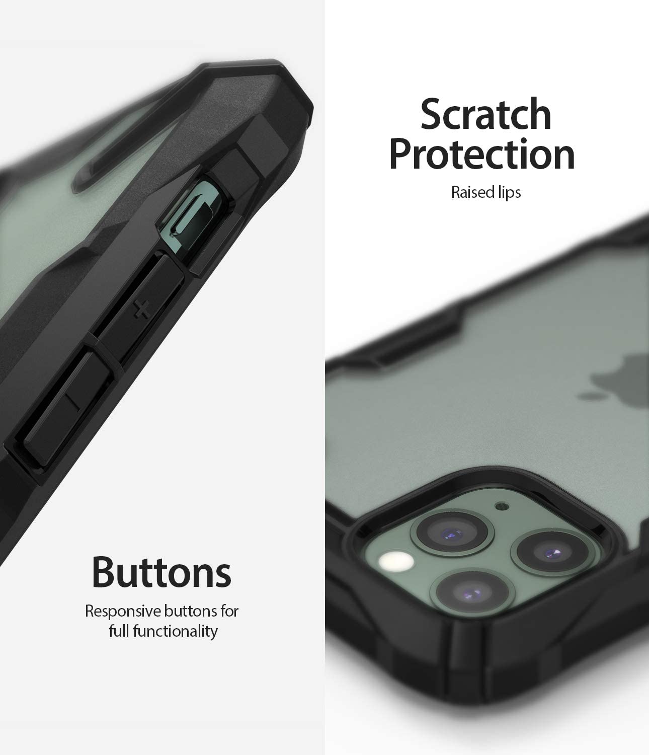 Ringke Fusion X Matte iPhone 11 / Pro / Pro Max Anti Glare Fingerprint Resistant Translucent Case Black
