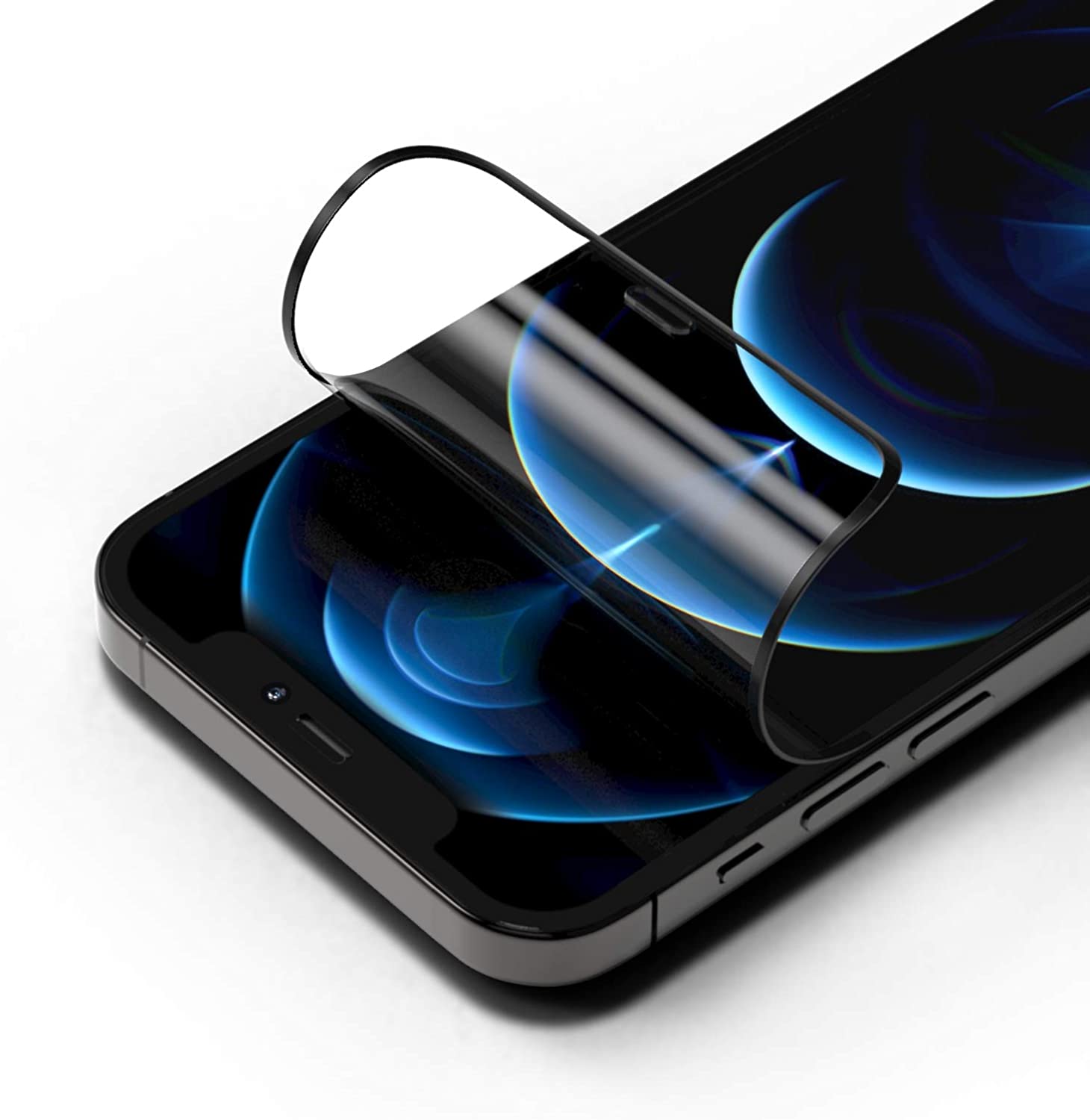 Pelindung Skrin Kesan 3D RhinoShield iPhone13&12/Pro/ProMax/Mini | Perlindungan 3X - Liputan Penuh Melengkung 3D - Tahan Lama, Tahan Calar