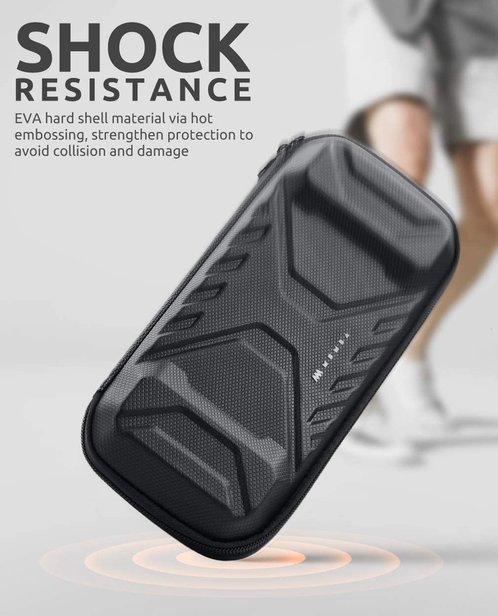 Mumba Ultra Slim Hard Shell Carrying Case untuk Nintendo Switch Lite Console dengan 4 kartrij - Hitam