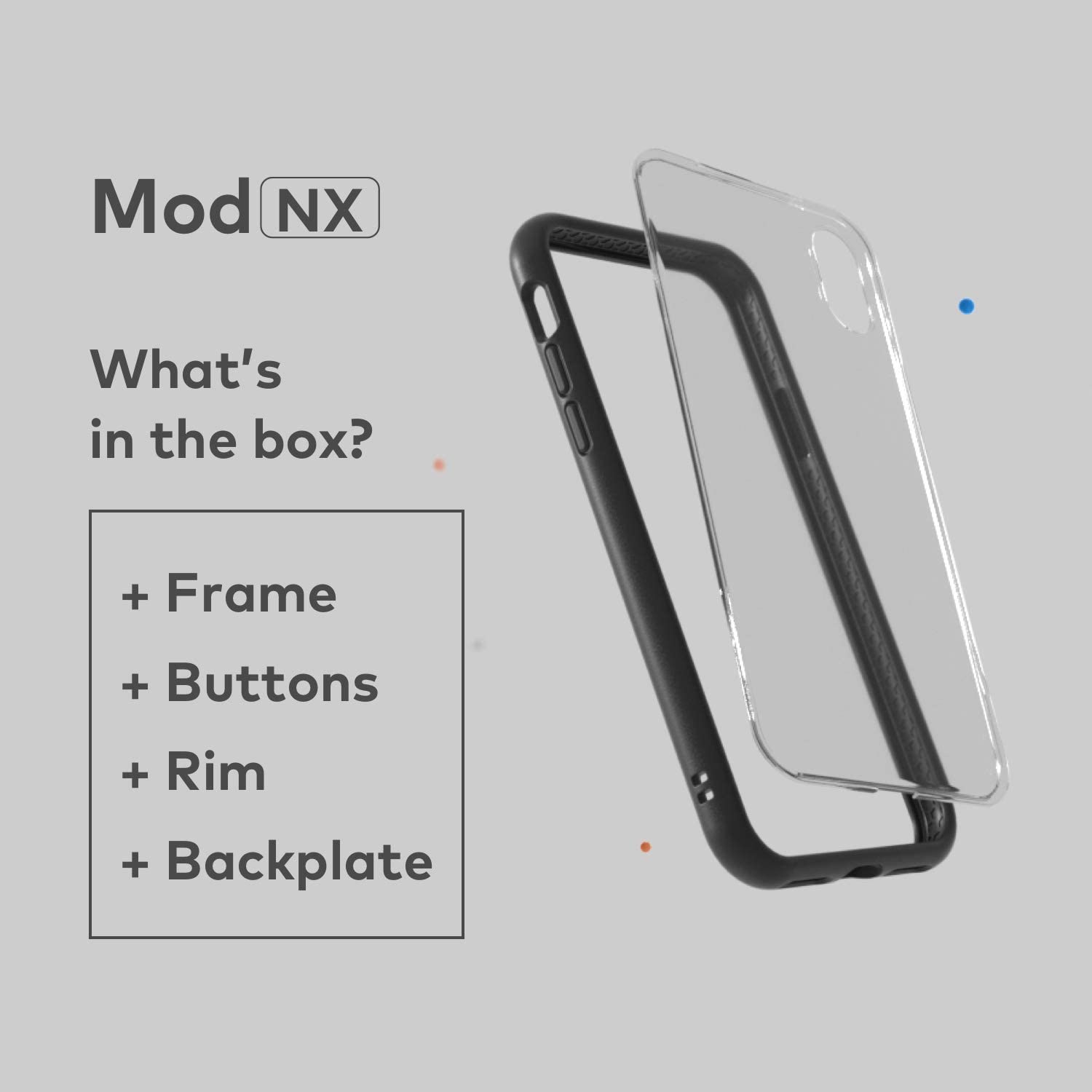 RhinoShield Mod NX iPhone XS Max / XR Customizable Shock Absorbent Heavy Duty Protective Cover Shockproof Blush Pink Bumper with Clear Back