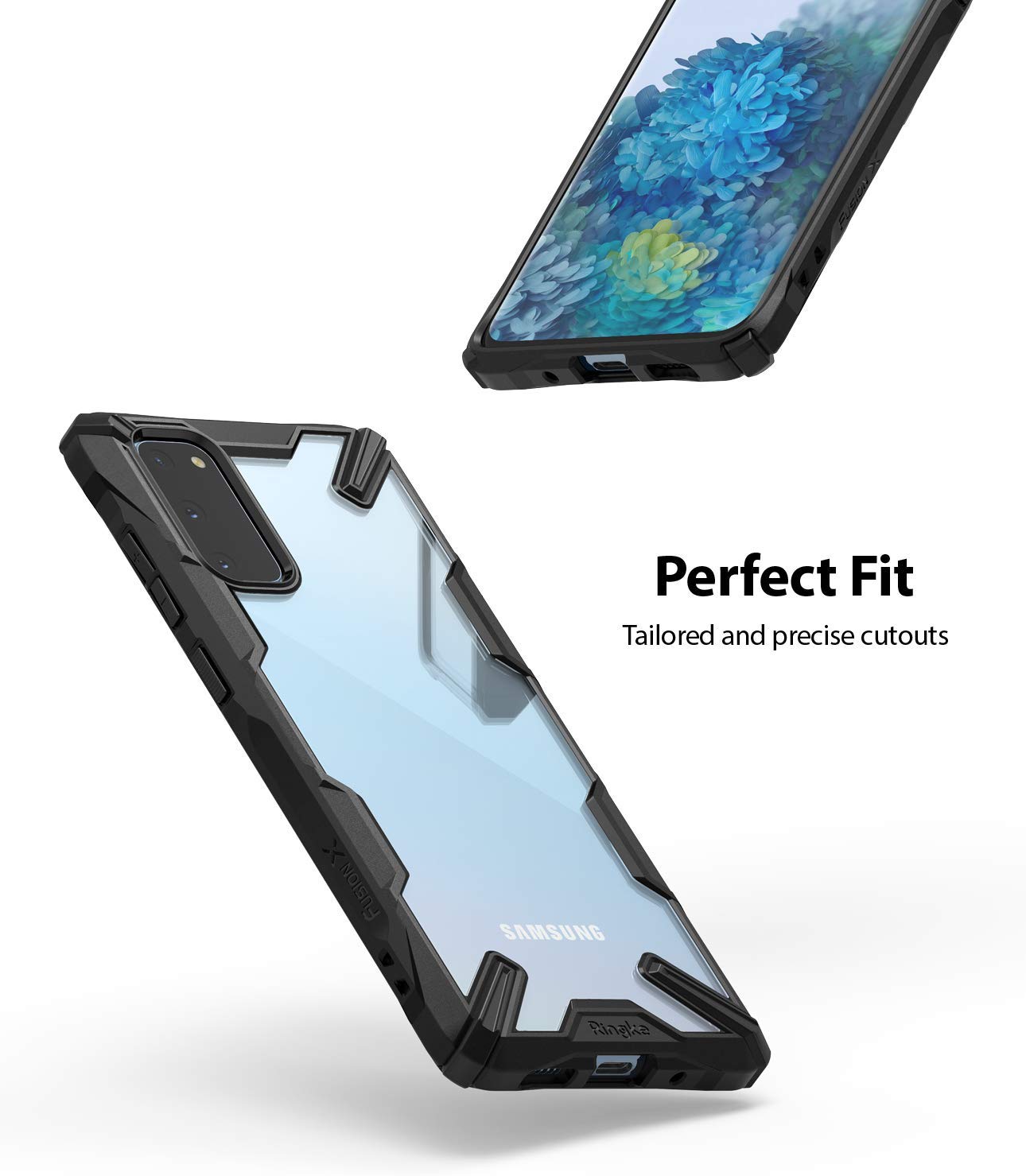 Sarung Anti-Calar Ringke Fusion X Galaxy S20 / S20 Plus / S20 Ultra Lutsinar