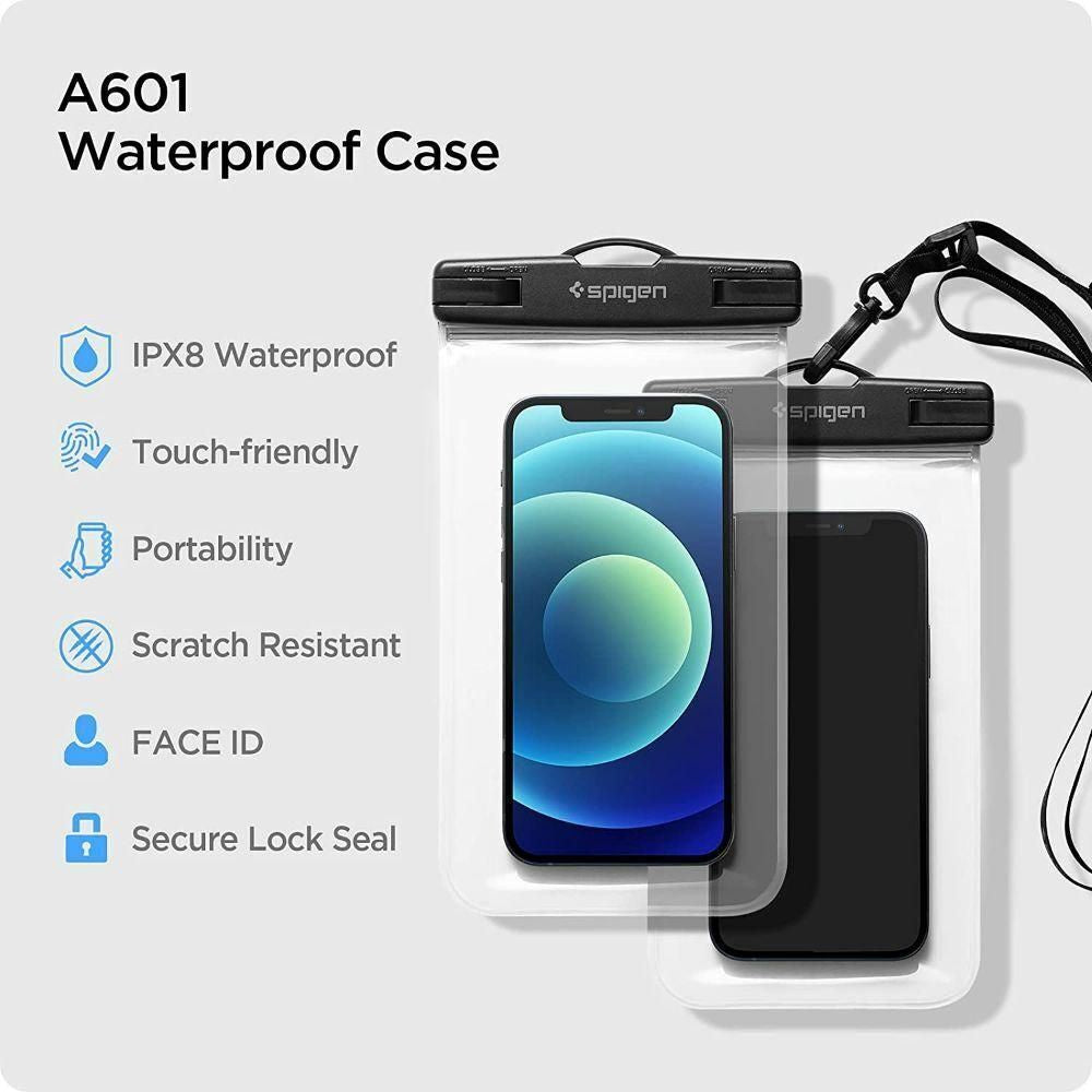 Spigen Aqua Shield A601 Sarung Telefon Kalis Air (Sehingga 6.9-inci) Serasi untuk iPhone 14 13 12 11 XS Galaxy Oppo Vivo