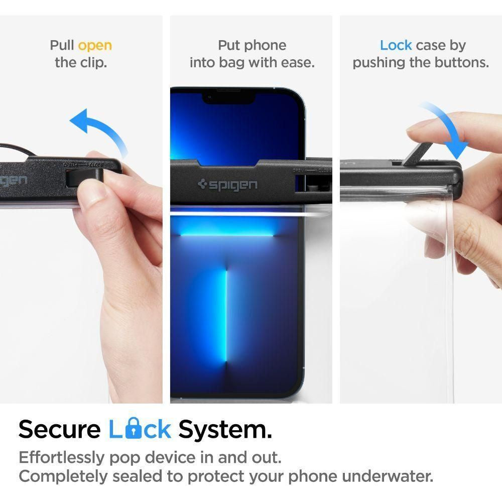 Spigen Aqua Shield A601 Sarung Telefon Kalis Air (Sehingga 6.9-inci) Serasi untuk iPhone 14 13 12 11 XS Galaxy Oppo Vivo
