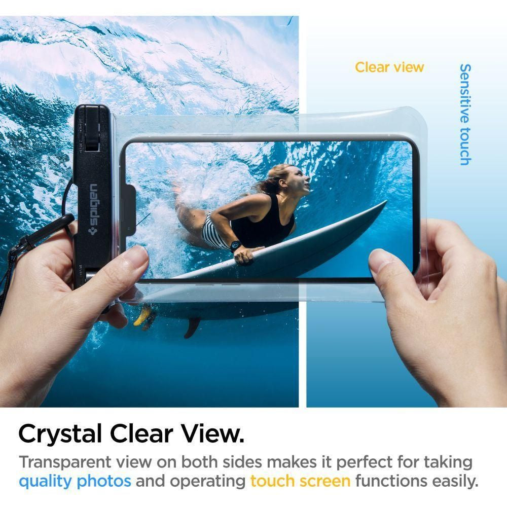 Spigen Aqua Shield A601 Sarung Telefon Kalis Air (Sehingga 6.9-inci) Serasi untuk iPhone 14 13 12 11 XS Galaxy Oppo Vivo