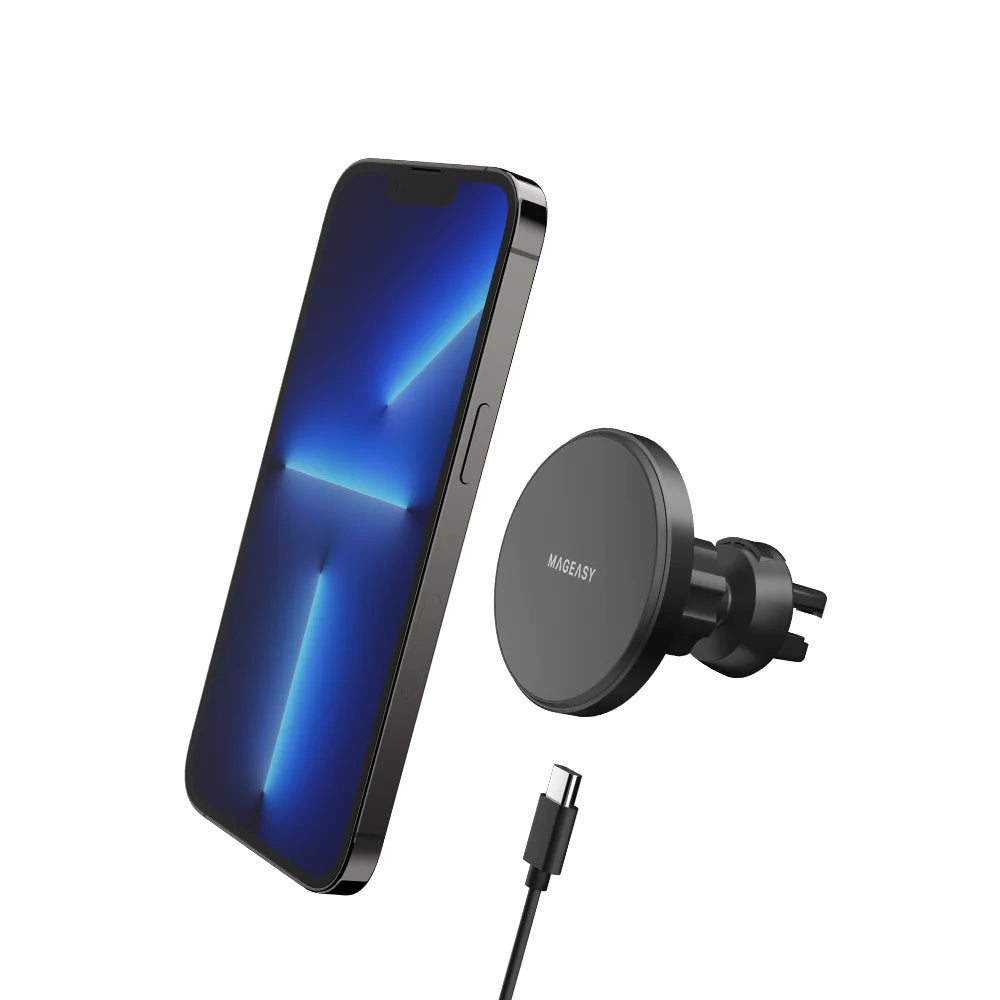 Switcheasy Mageasy MagMount Magnetic Wireless Car Charger Compatible for iPhone 14 / 13 / 12 Pro Max Series
