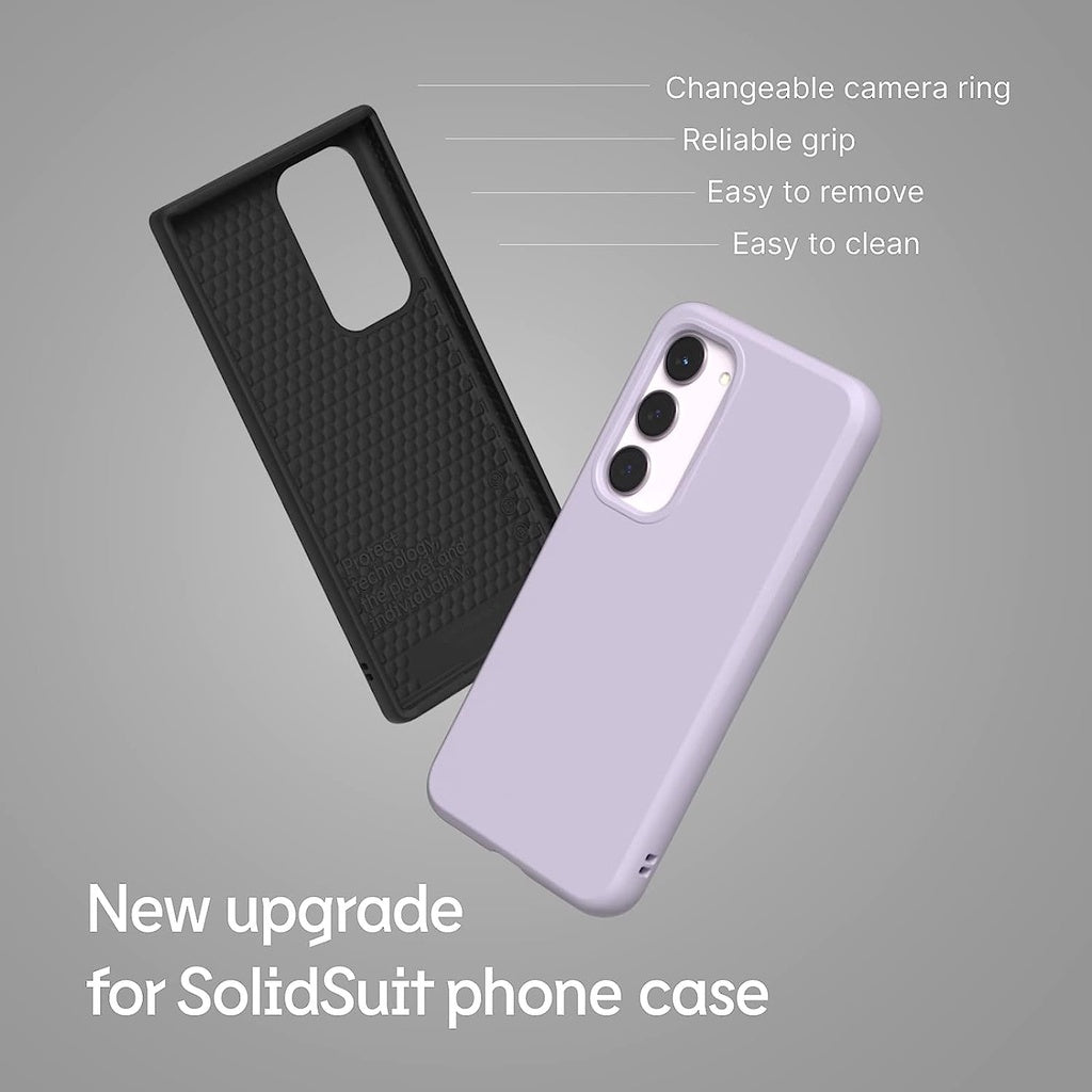 RhinoShield Case Compatible with Galaxy S23 Ultra SolidSuit Carbon Fiber Shock Slim Design 3.5M / 11ft Drop Protection