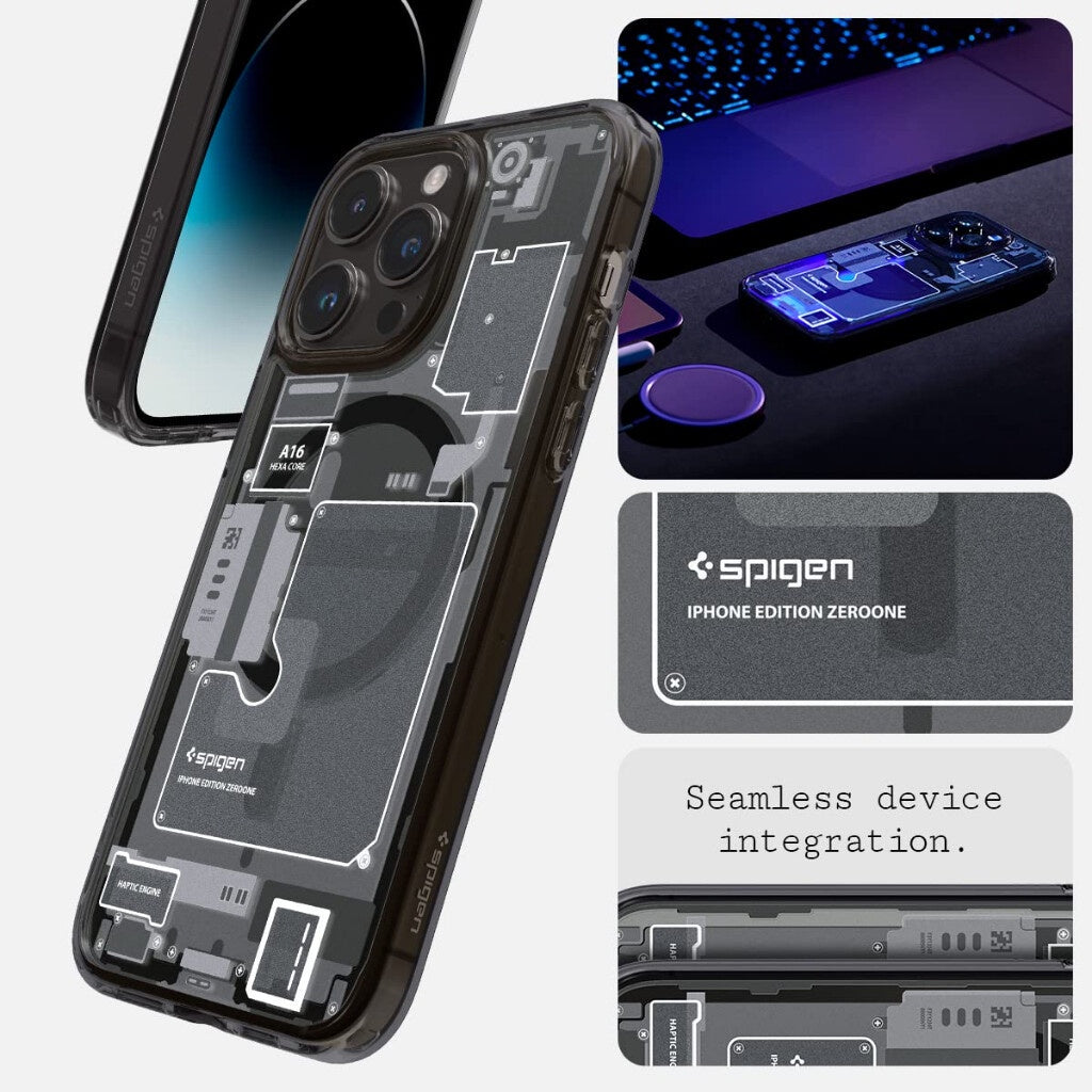 Spigen Ultra Hybrid ZERO ONE MAGFIT Serasi untuk iPhone 14 Pro / Pro Max Sarung Penutup Sarung Telefon
