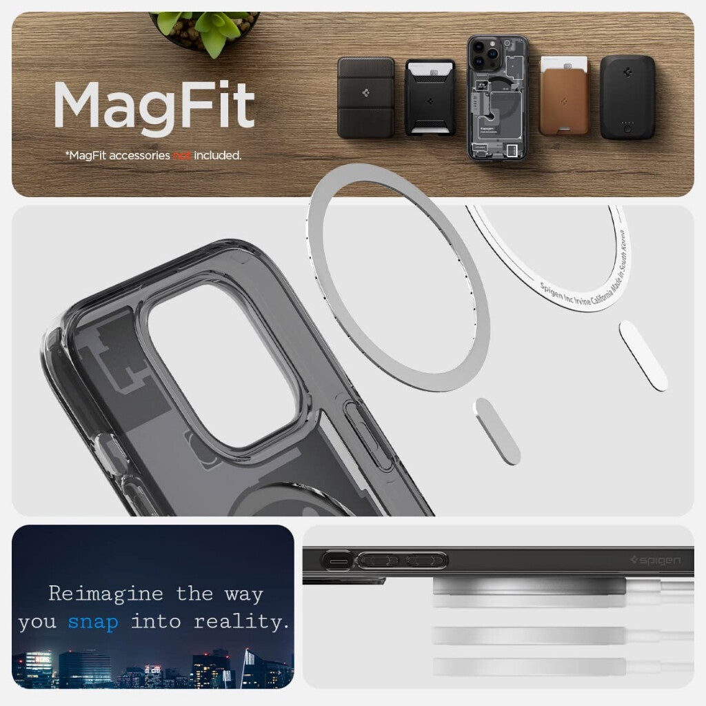 Spigen Ultra Hybrid ZERO ONE MAGFIT Serasi untuk iPhone 14 Pro / Pro Max Sarung Penutup Sarung Telefon