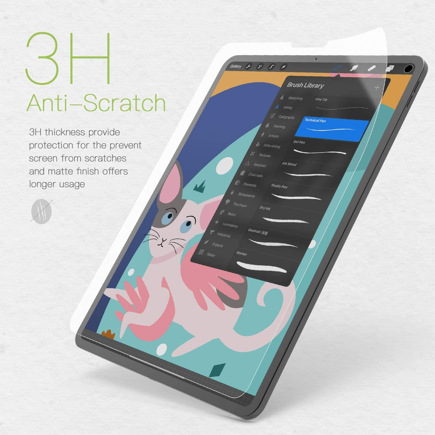 Original SwitchEasy Paper-like iPad Mini 6 , iPad Air 5 / 4 , iPad Pro 11 & 12.9 (2017-2021) Pelindung Skrin Tekstur Kertas PET Matte PET , Khas untuk Menulis, Melukis dan Melukis dengan Apple Penci