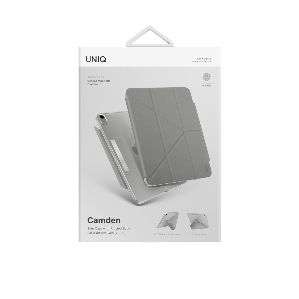 Sarung UNIQ Camden Serasi untuk iPad Generasi Ke-10 (10.9) 2022 Kelabu