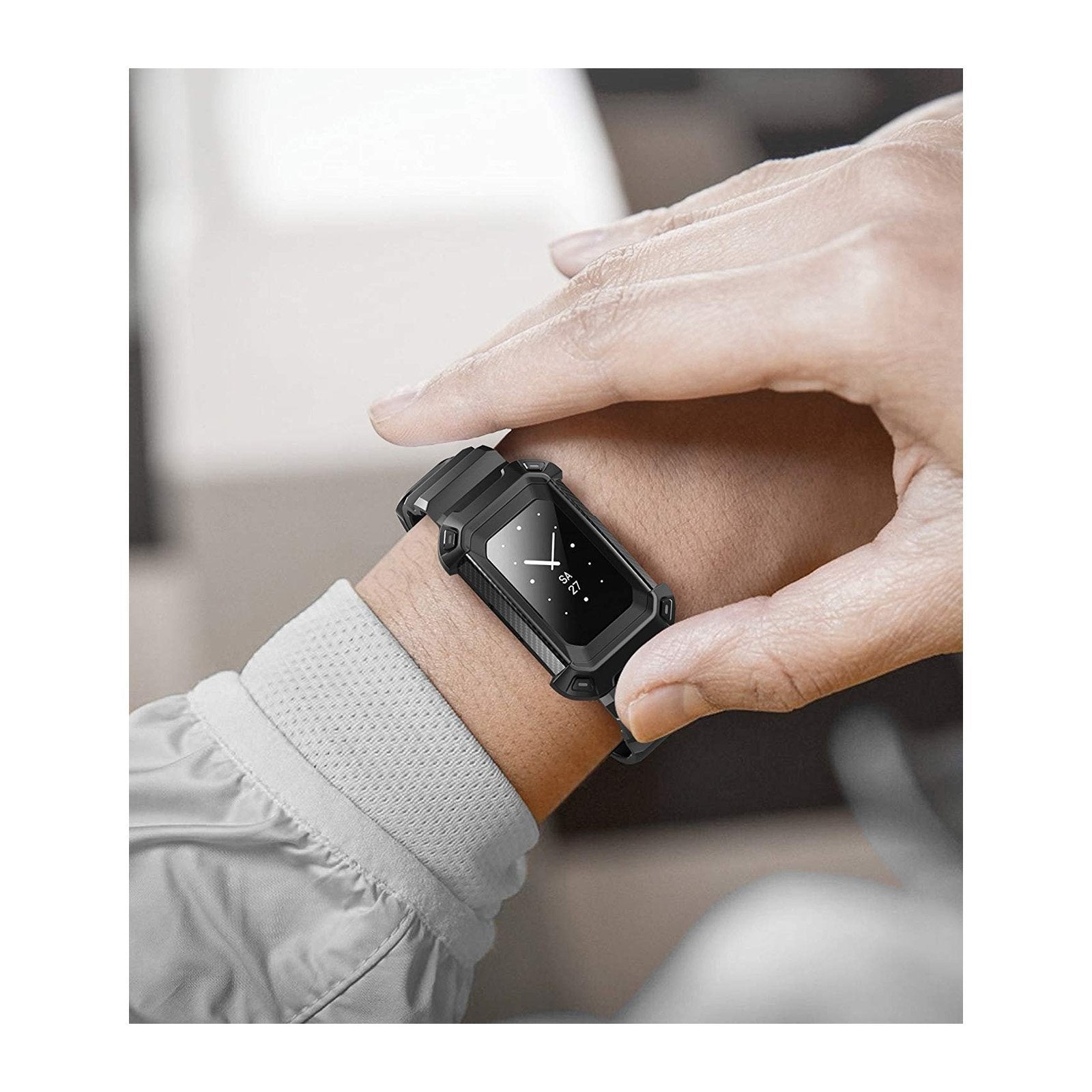 SUPCASE Fitbit Charge 3 Unicorn Beetle Pro Lasak Sarung Gelang Kalis Kejutan - Hitam