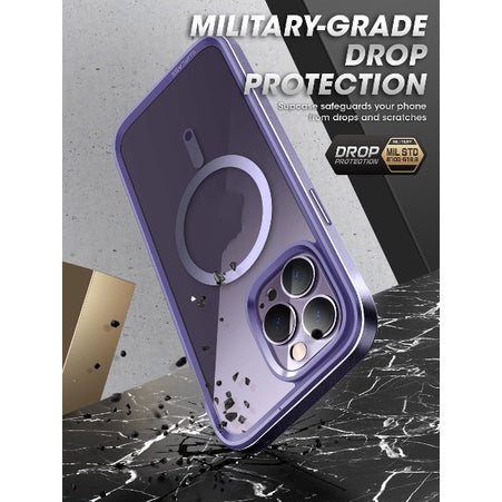 SUPCASE Unicorn Beetle Edge Mag Case Mauve for iPhone 14 Pro Max 6.7 Compatible with MagSafe Built-in Screen Protector