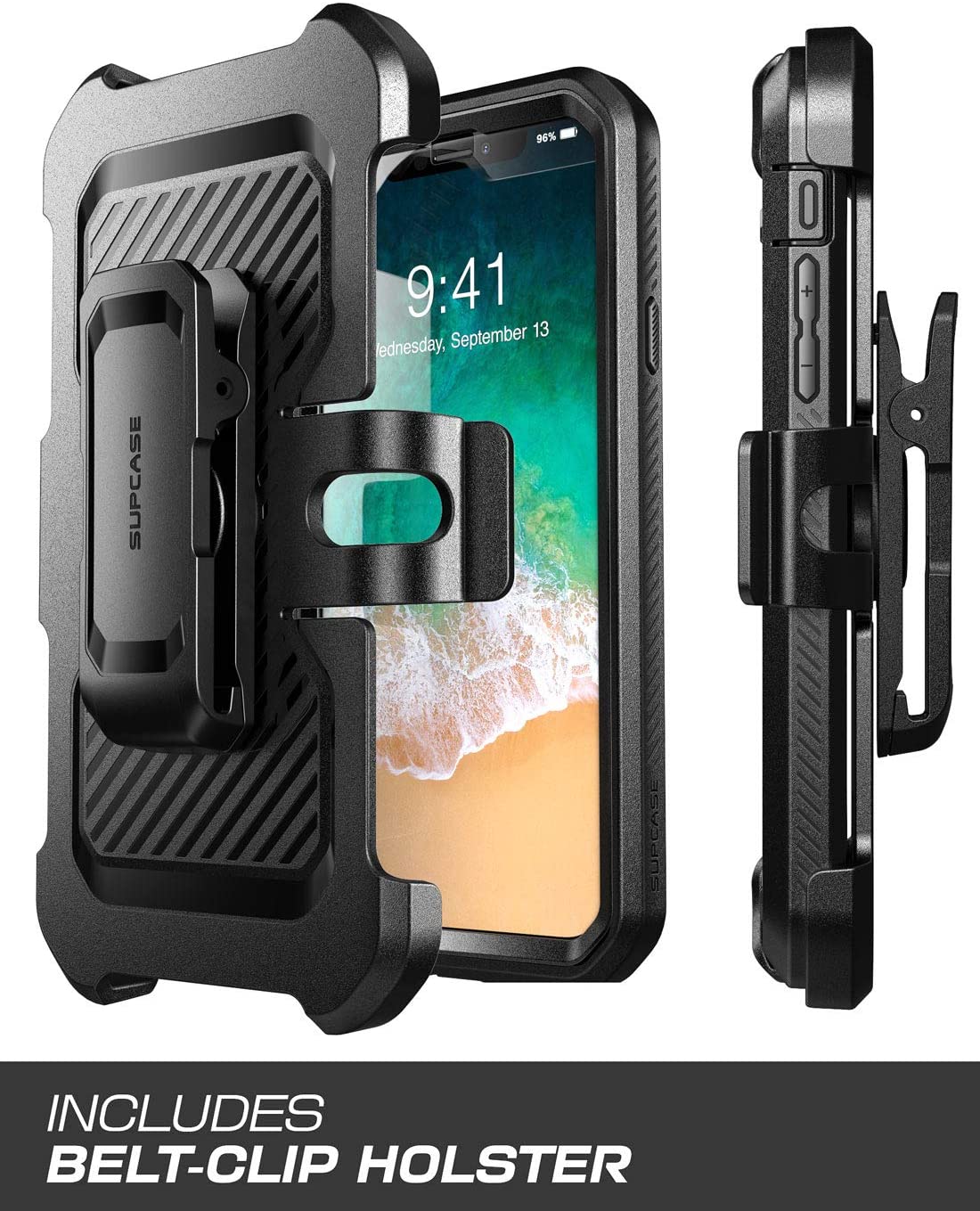 SUPCASE Unicorn Beetle Pro iPhone XS Max / XS / XR Full-Body Rugged Holster Case with Built-In Screen Protector kickstand