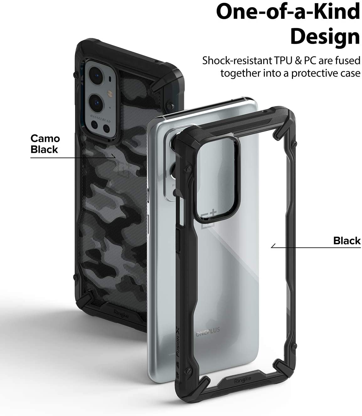 Ringke Fusion-X OnePlus 9 Pro Perlindungan Sudut Tentera Lasak dengan Penutup Belakang PC Lutsinar