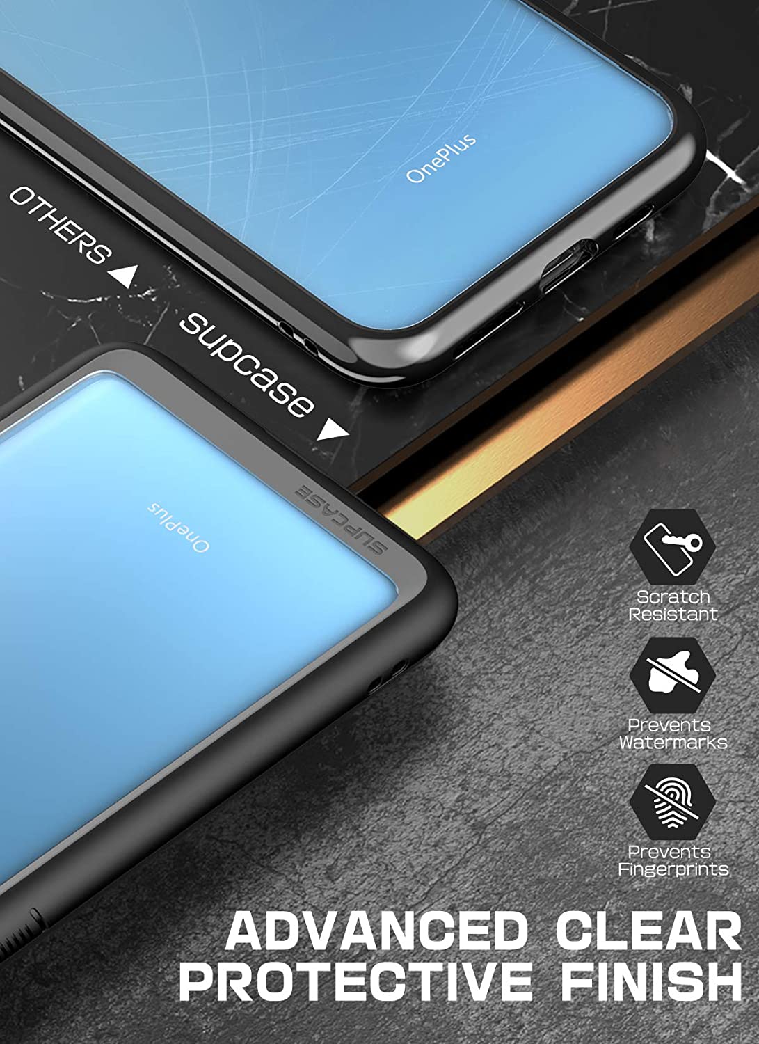 SUPCASE Unicorn Beetle Style OnePlus 7 / 7 Pro / 6T Premium Hybrid Clear Case Clear (Hitam)