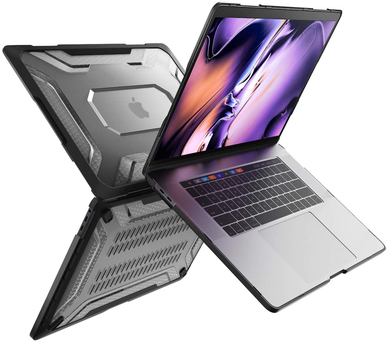 SUPCASE Unicorn Beetle MacBook Pro 16 inch A2141 (2019 Release), Slim Rubberized TPU Bumper Cover with Touch Bar and Touch ID (Black)