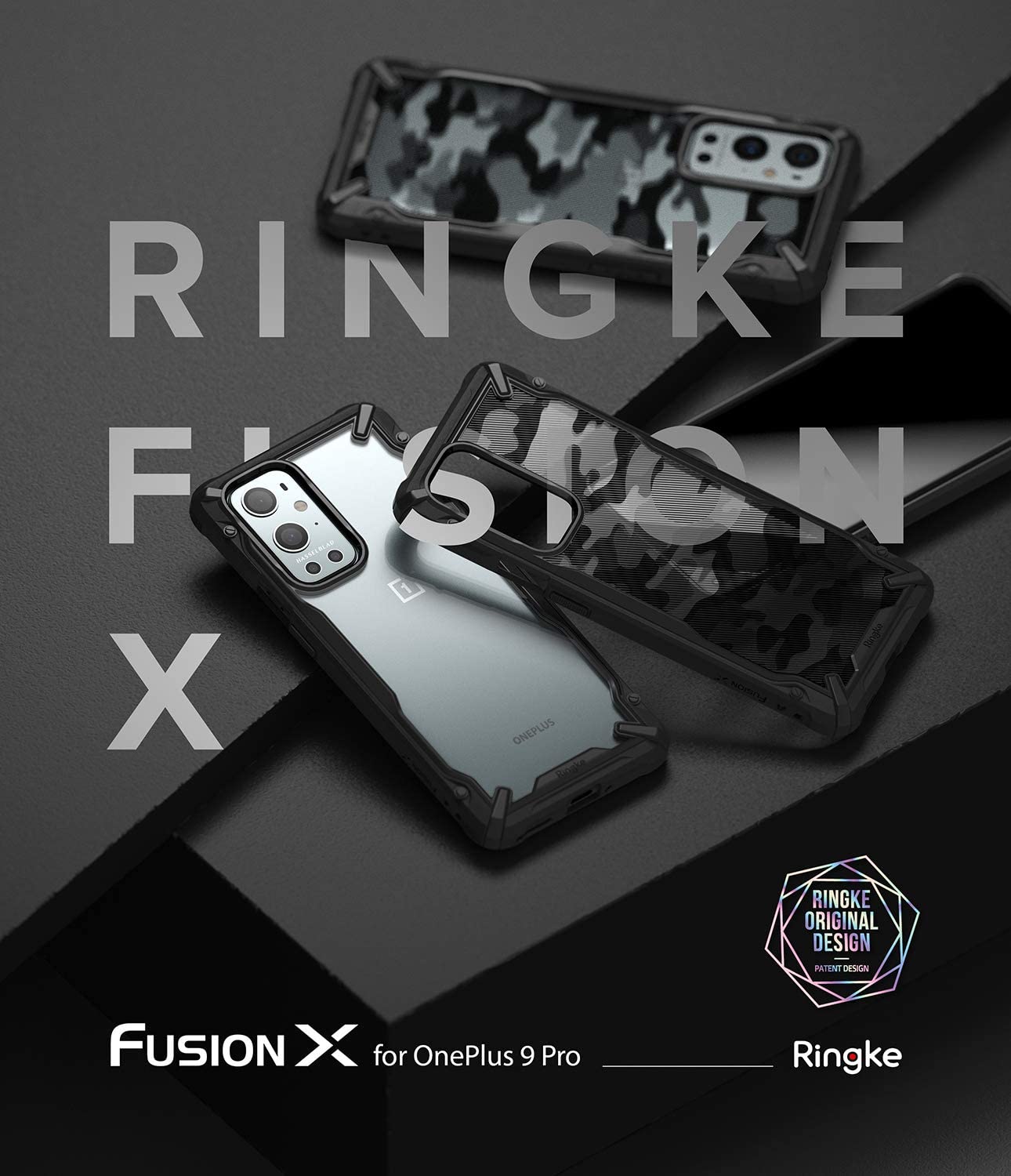 Ringke Fusion-X OnePlus 9 Pro Perlindungan Sudut Tentera Lasak dengan Penutup Belakang PC Lutsinar