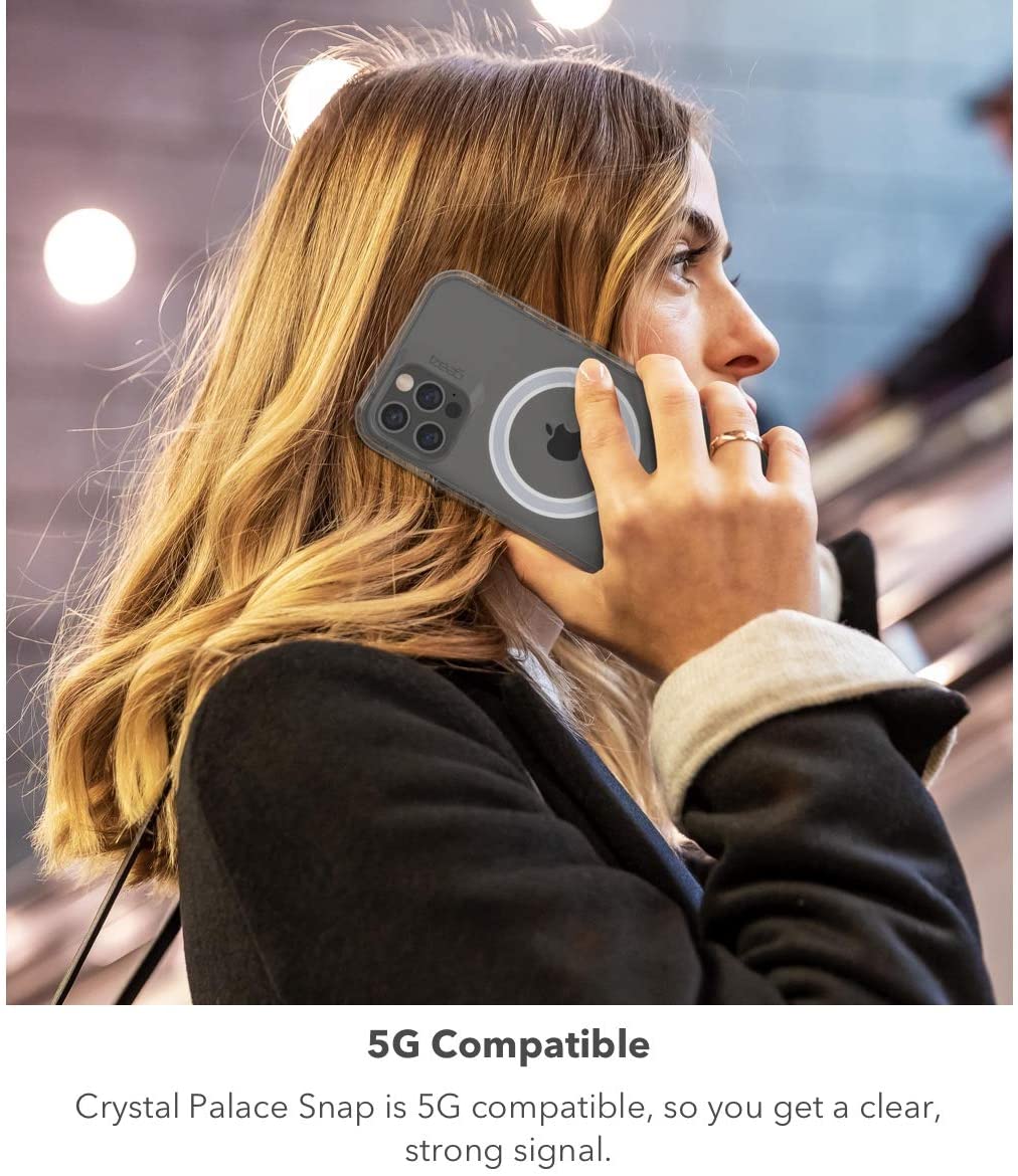 ZAGG Gear4 iPhone 13 Pro Max Crystal Palace / Santa Cruz Snap Case dengan MagSafe Crystal Clear Impact Protection