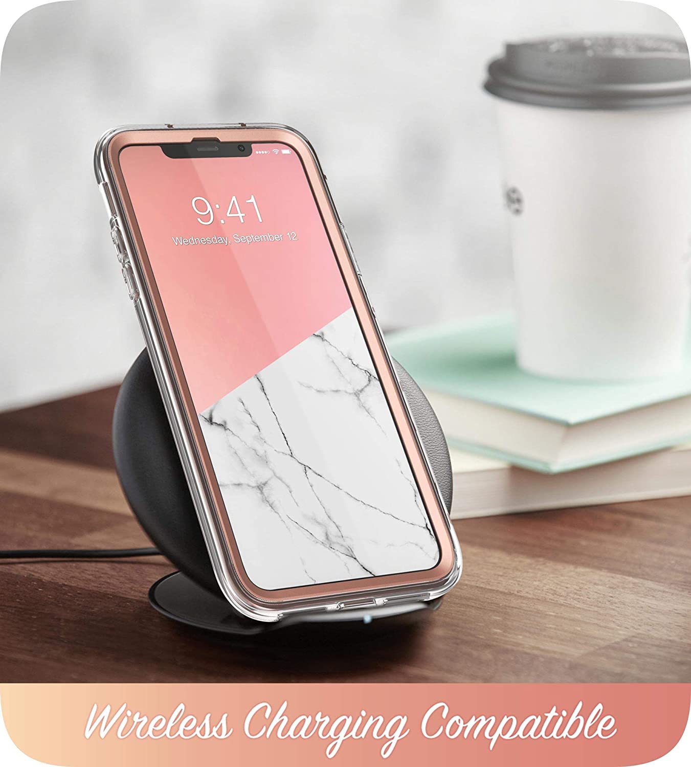 i-Blason Cosmo Series iPhone 11 / Pro / Pro Max Slim Full-Body Stylish Protective Case with Built-in Screen Protector (Marble)