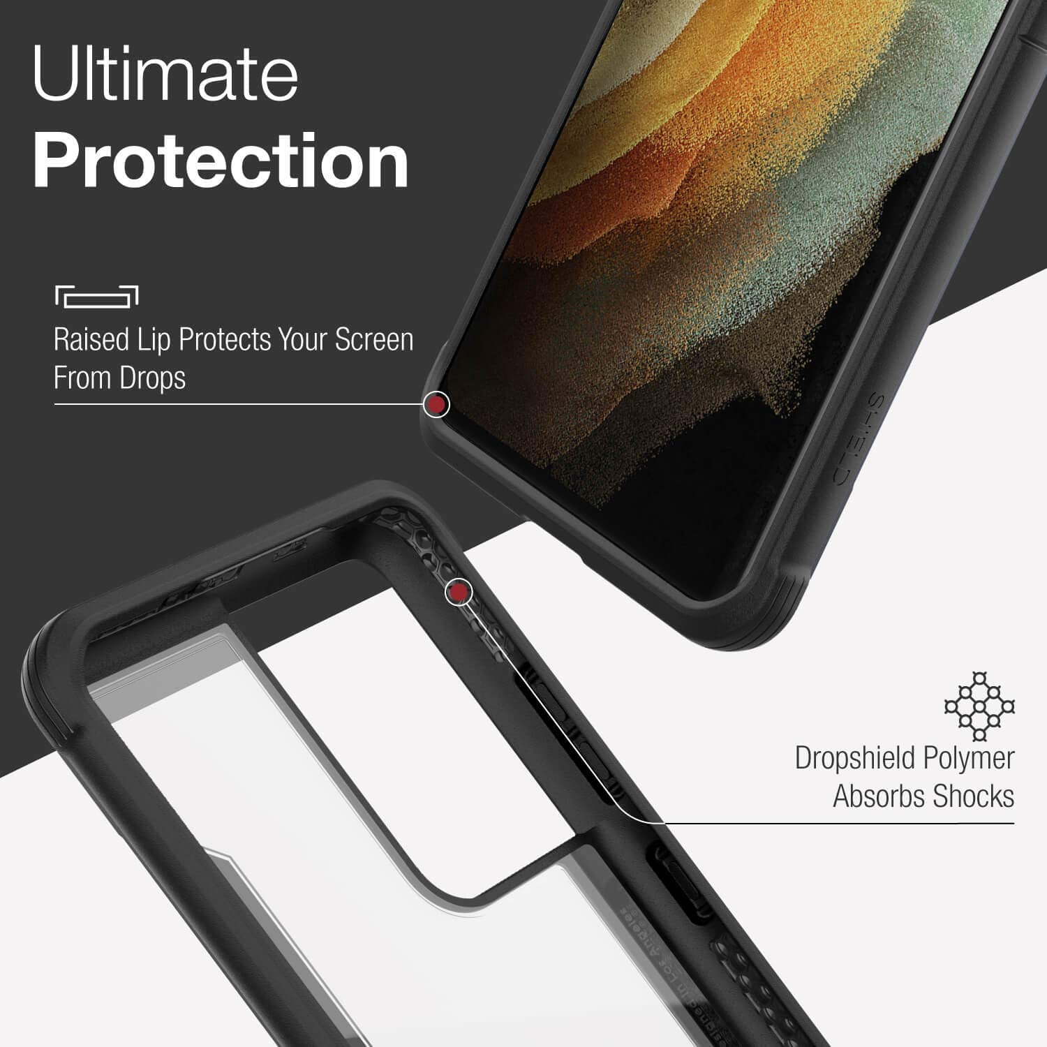 X-Doria Defence Raptic Shield Galaxy S21/Plus/Ultra Shockproof Military Grade, Durable Anodized Aluminum Frame, 10ft Drop Tested, Slim Case