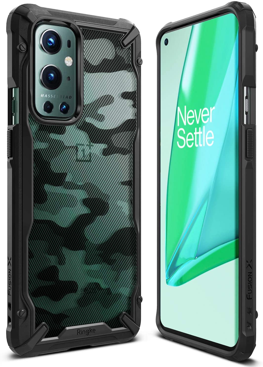 Ringke Fusion-X OnePlus 9 Pro Perlindungan Sudut Tentera Lasak dengan Penutup Belakang PC Lutsinar