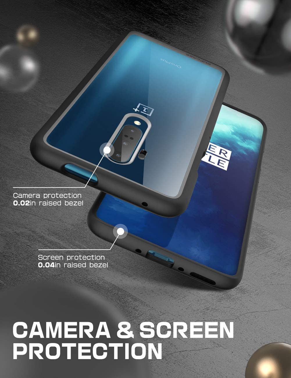 SUPCASE Unicorn Beetle Style OnePlus 7 / 7 Pro / 6T Premium Hybrid Clear Case Clear (Hitam)