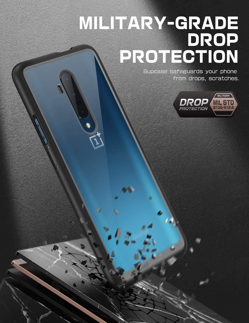SUPCASE Unicorn Beetle Style OnePlus 7 / 7 Pro / 6T Premium Hybrid Clear Case Clear (Hitam)