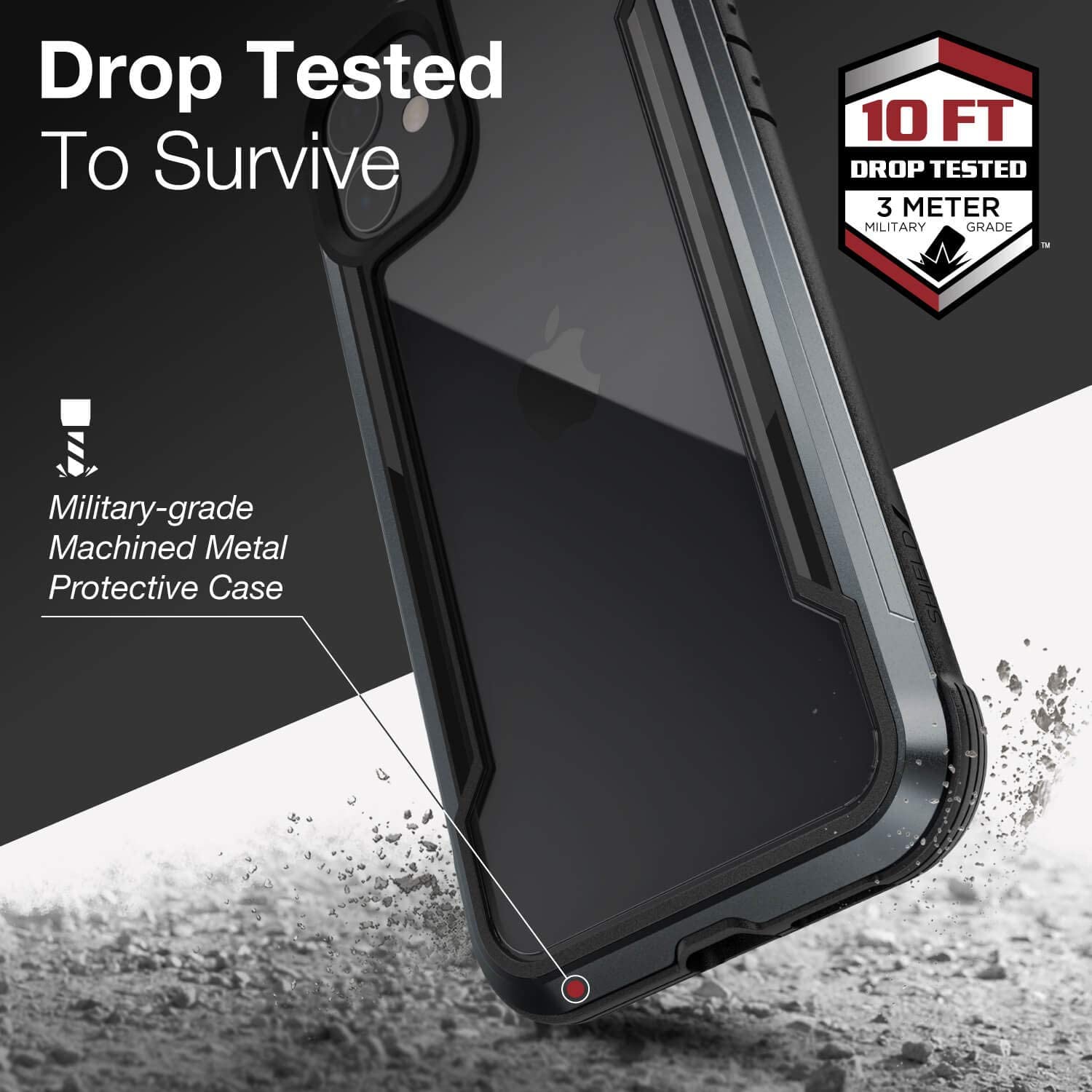 X-Doria Defence Raptic Shield iPhone 11 / 11 Pro Max Military Grade Drop Tested, Anodized Aluminum, TPU, and Polycarbonate Protective Case