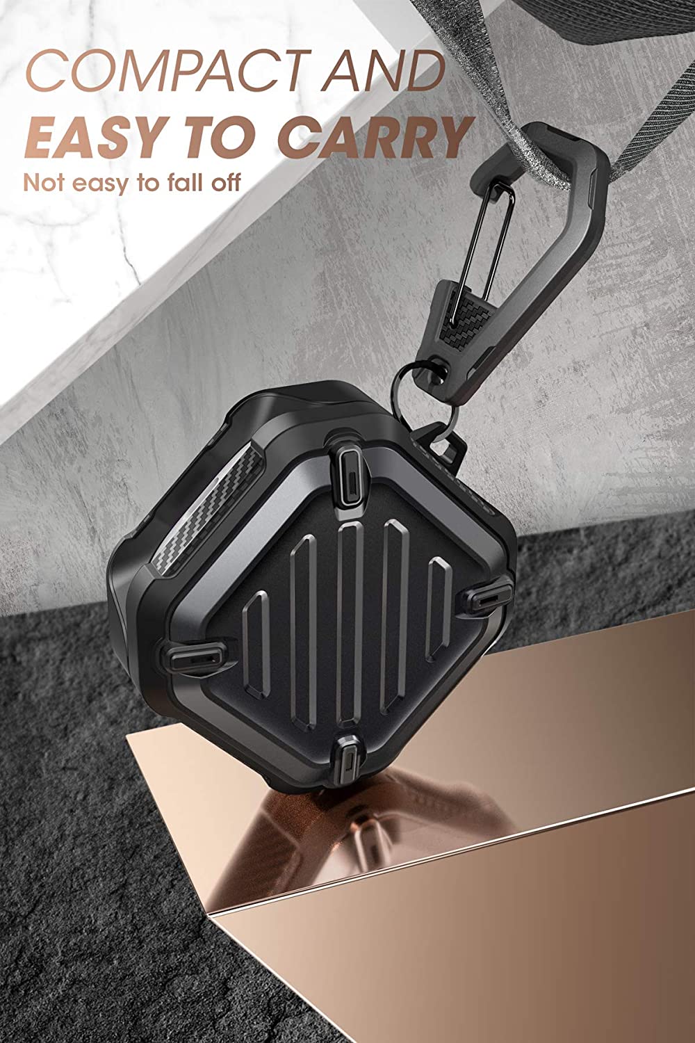 SUPCASE Unicorn Beetle Pro Galaxy Buds Pro (2021) / Galaxy Buds Live (2020), Full-Body Rugged Protective Case with Carabiner