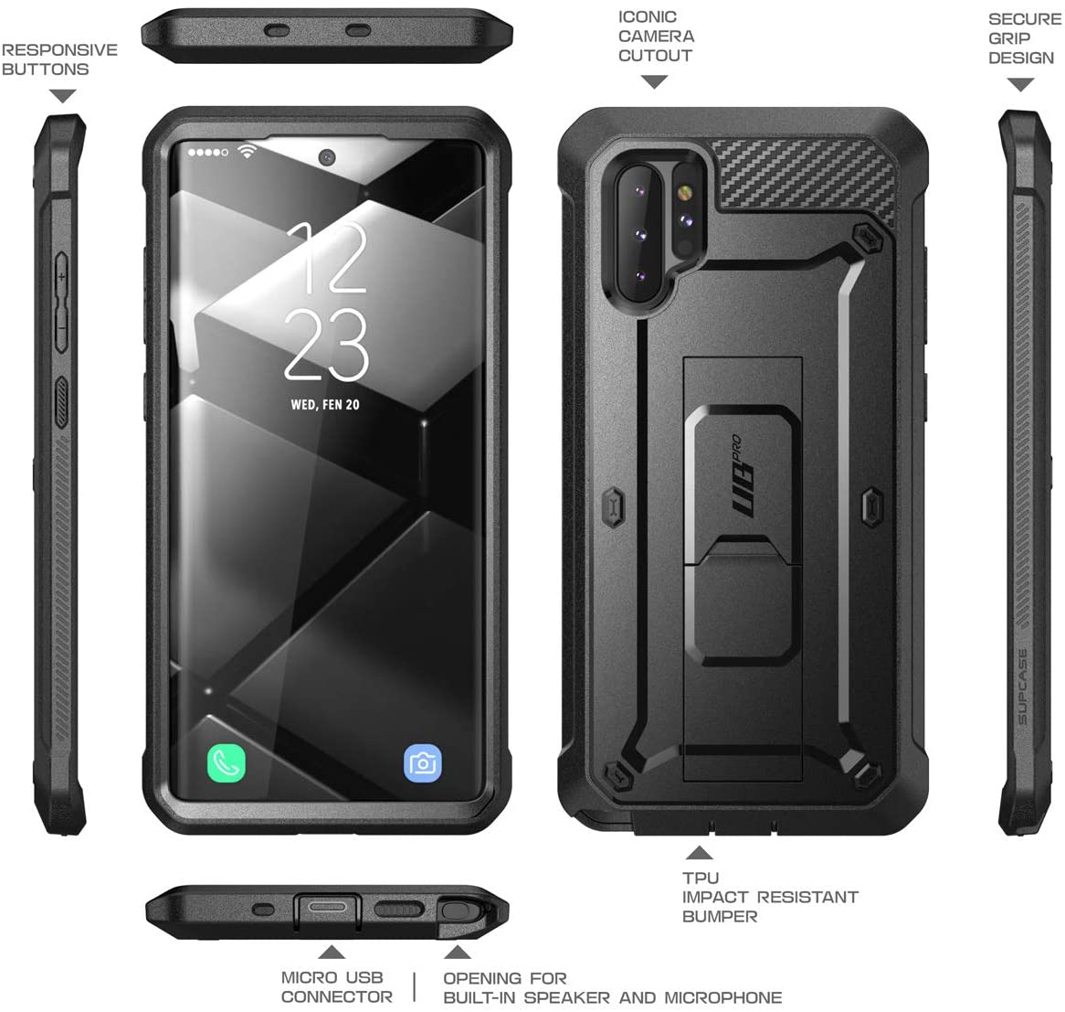 SUPCASE Unicorn Beetle Pro Samsung Galaxy Note 10 /Note 10 Plus Full-Body Rugged Holster Case & Kickstand Without Built-in Screen Protector