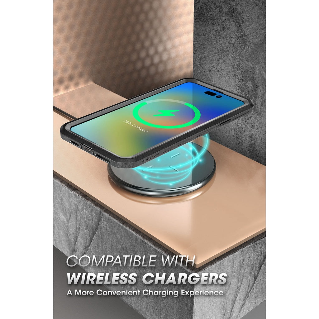 SUPCASE Unicorn Beetle Pro Case untuk iPhone 14/Pro/Plus/Pro Max Pelindung Skrin Terbina Dalam & Kickstand & Belt-Clip Lasak
