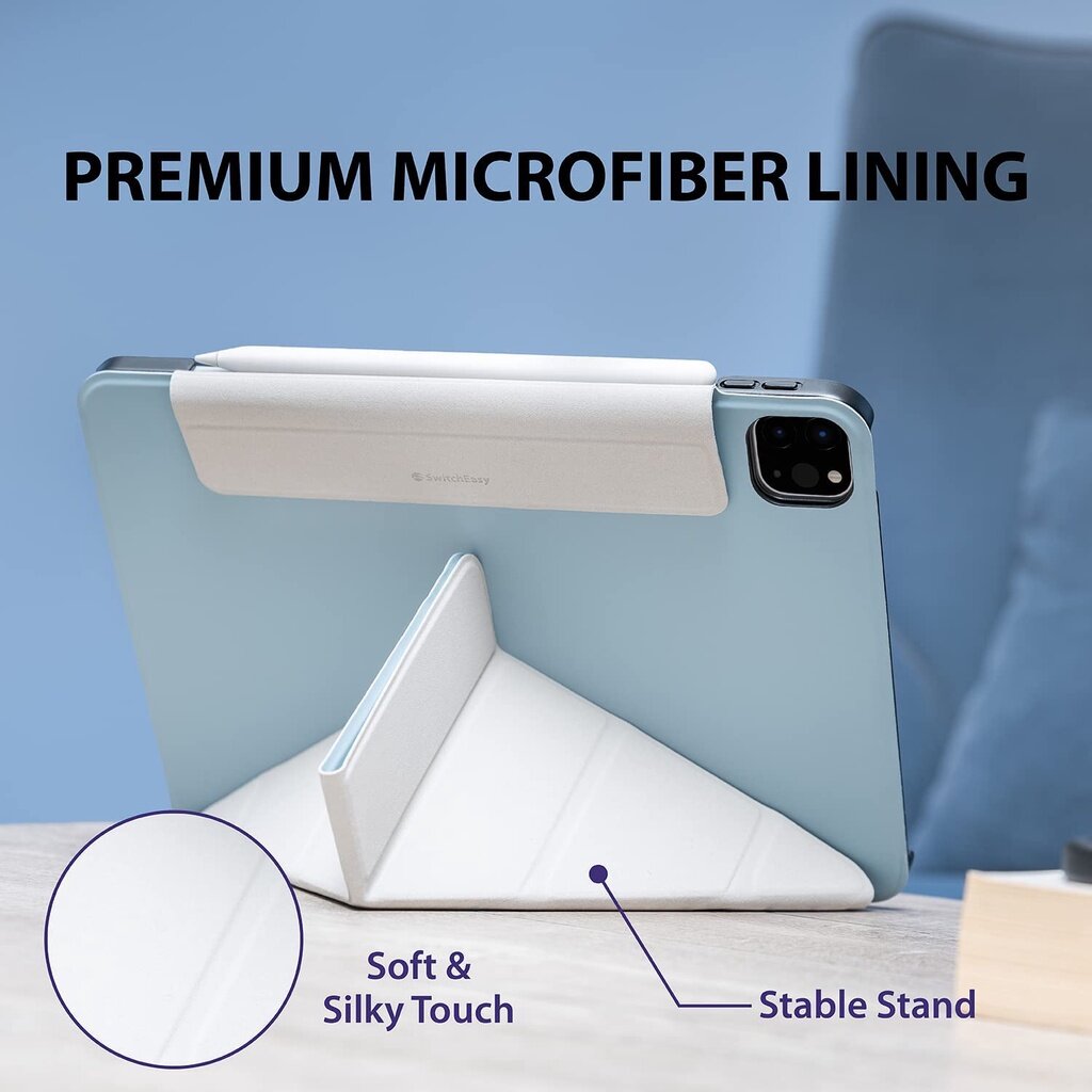 SwitchEasy Origami (Hitam) dengan Pemegang Pensel Sarung Folio Pelindung dengan Pendiri Lipat iPad Pro 11" & iPad Air 10.9" Sarung Sarung