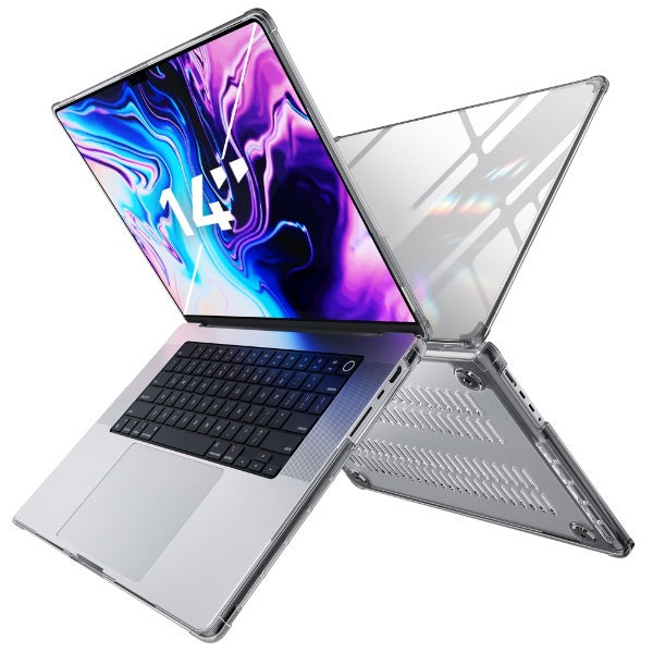 SUPCASE Unicorn Beetle Clear Slim Case (Hitam)Pelindung Tahan Calar MacBook Pro 14 /16 M1 Pro / M1 Max