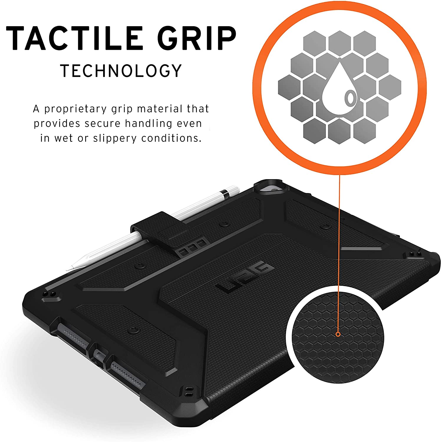 UAG iPad 10.2 inch 2019/2020 Metropolis Rugged Heavy Duty Protective Cover Multi-Angle Viewing Folio Stand with Pencil Holder