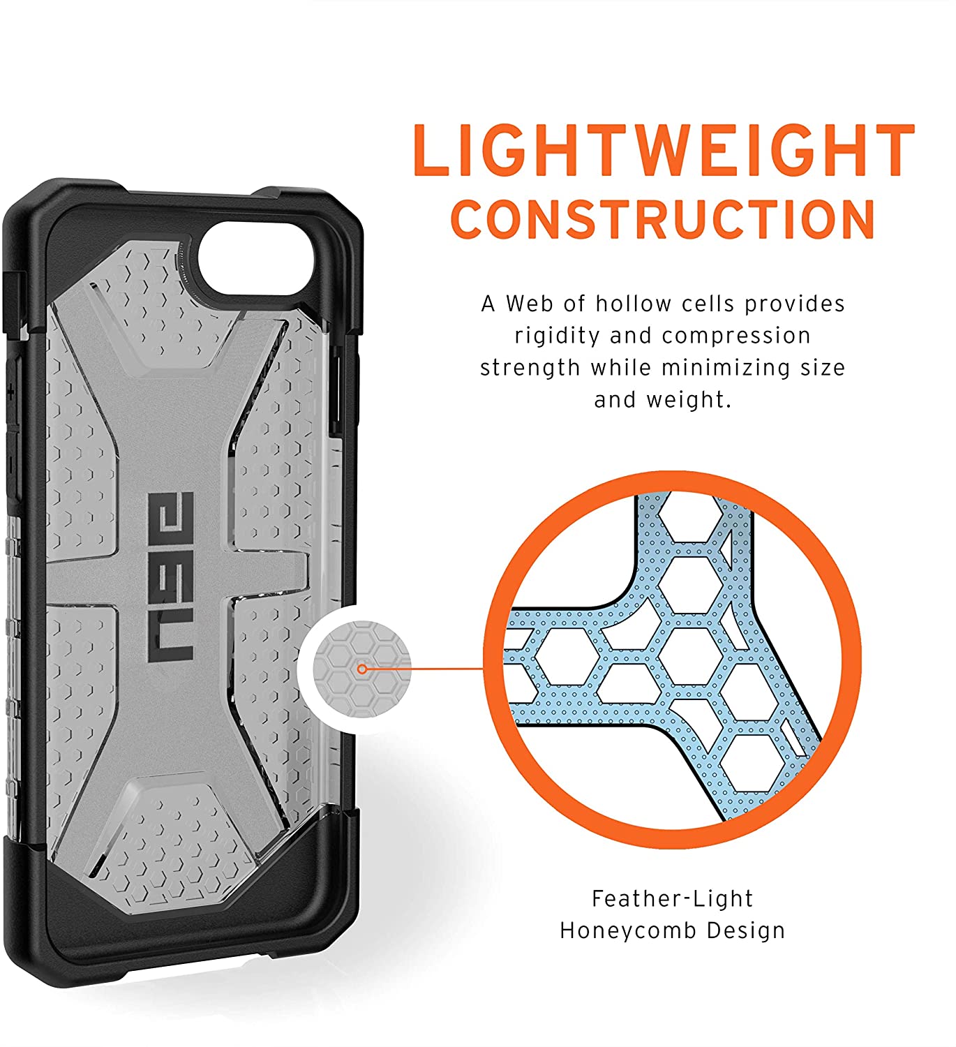 UAG Direka untuk iPhone SE 2020 Sarung Plasma Lasak Lutsinar Ultra Nipis Ketenteraan Jatuh Diuji Penutup Pelindung