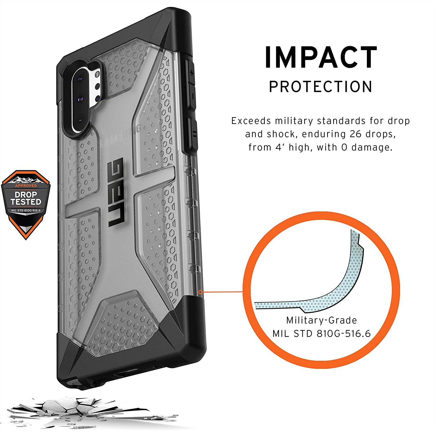 UAG Samsung Galaxy Note 10 Plasma Feather-Light Rugged Military Drop Tested Phone Case