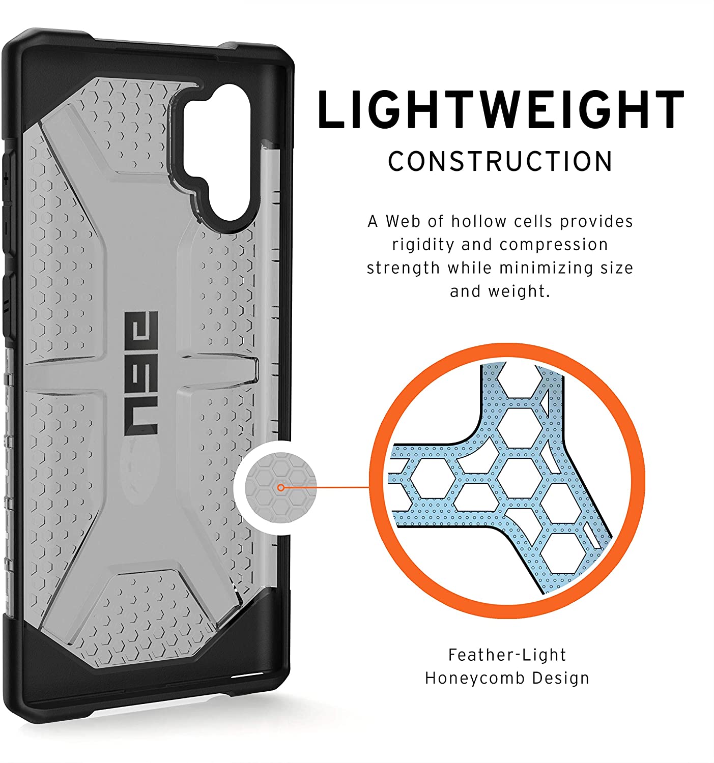 UAG Samsung Galaxy Note 10 Plasma Feather-Light Lasak Tentera Jatuh Kes Telefon Diuji