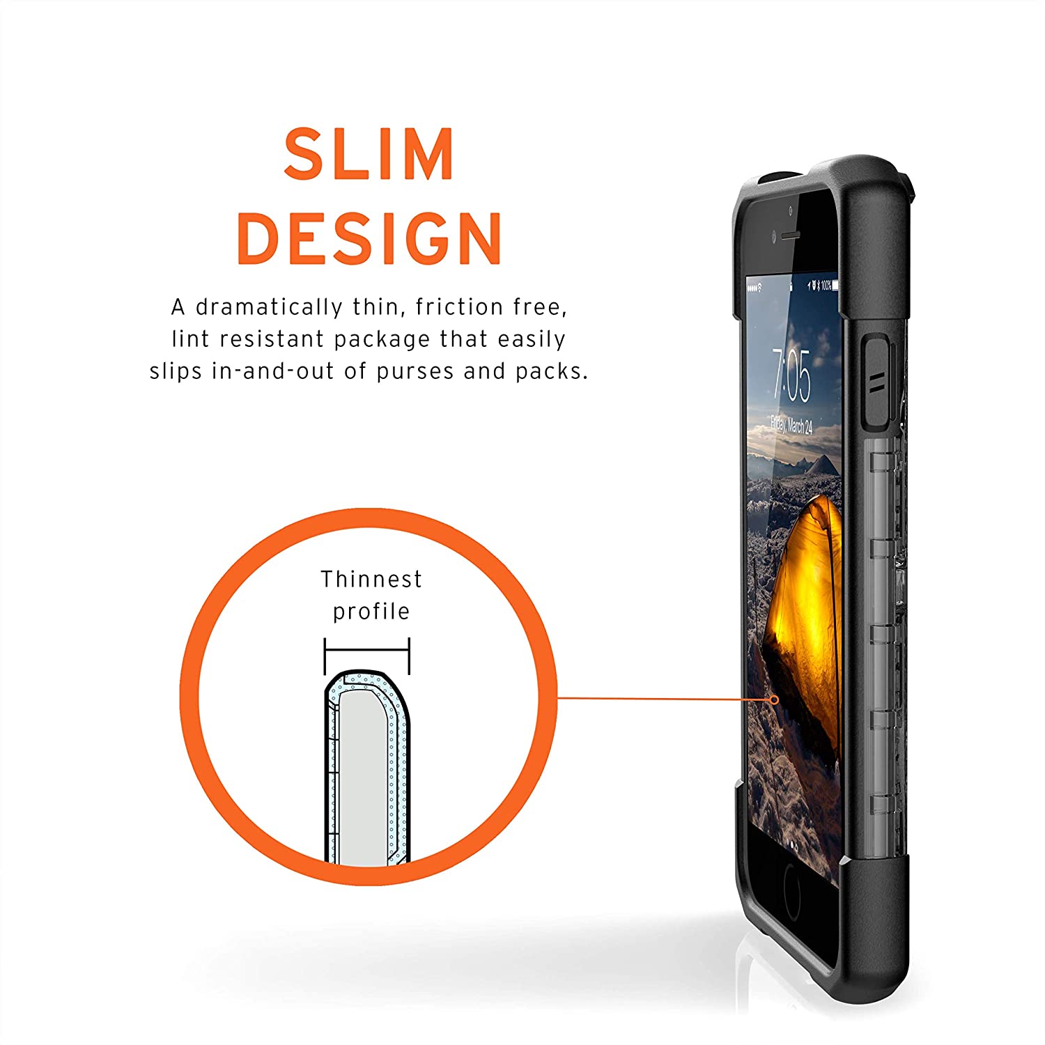 UAG Direka untuk iPhone SE 2020 Sarung Plasma Lasak Lutsinar Ultra Nipis Ketenteraan Jatuh Diuji Penutup Pelindung